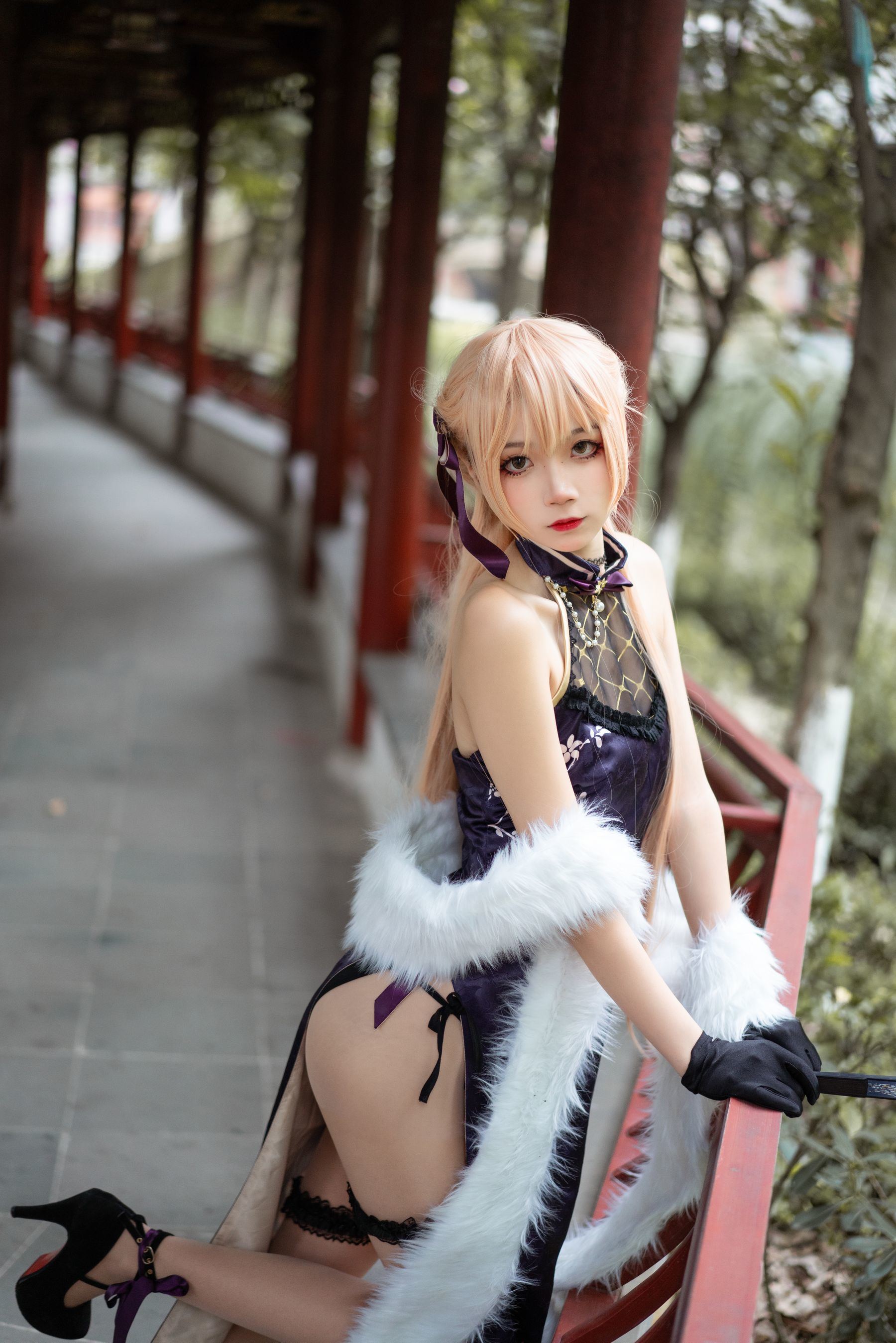 [COS福利] 清纯少女五更百鬼 - OTS-14旗袍