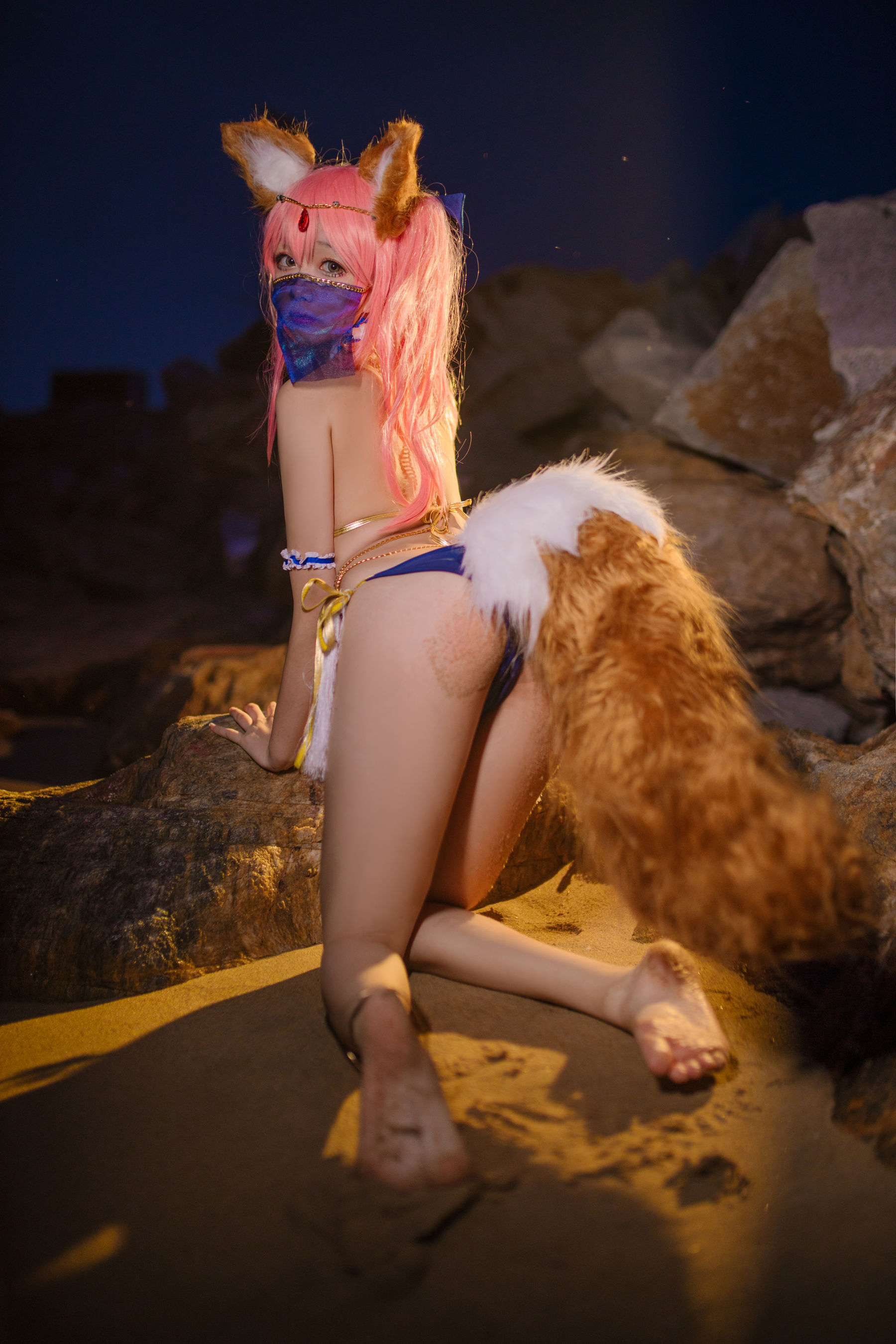 COS Welfare] Cosplay Ri Nai Jiao - Tamamo-no-Mae Arab Dancer