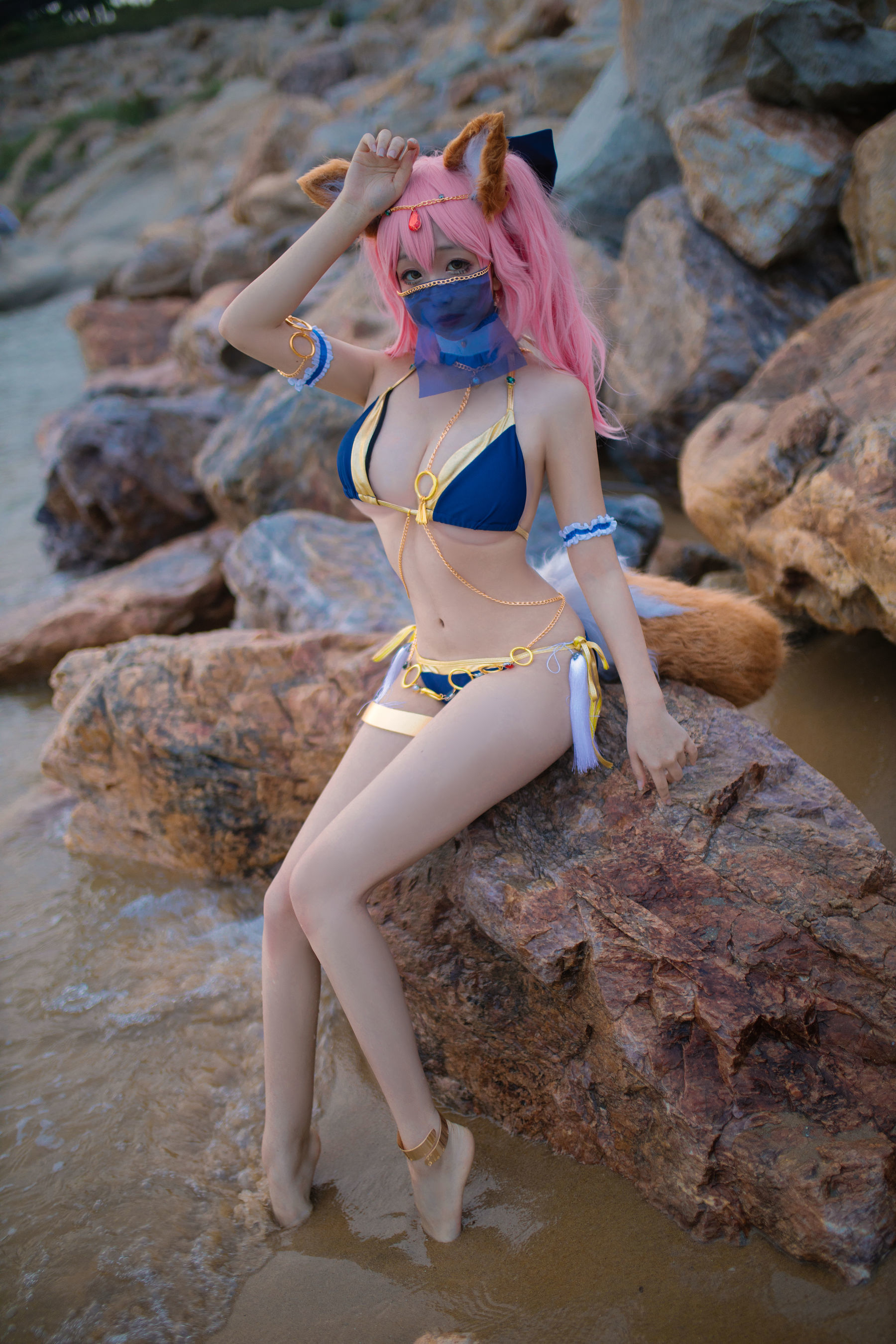 COS Welfare] Cosplay Ri Nai Jiao - Tamamo-no-Mae Arab Dancer