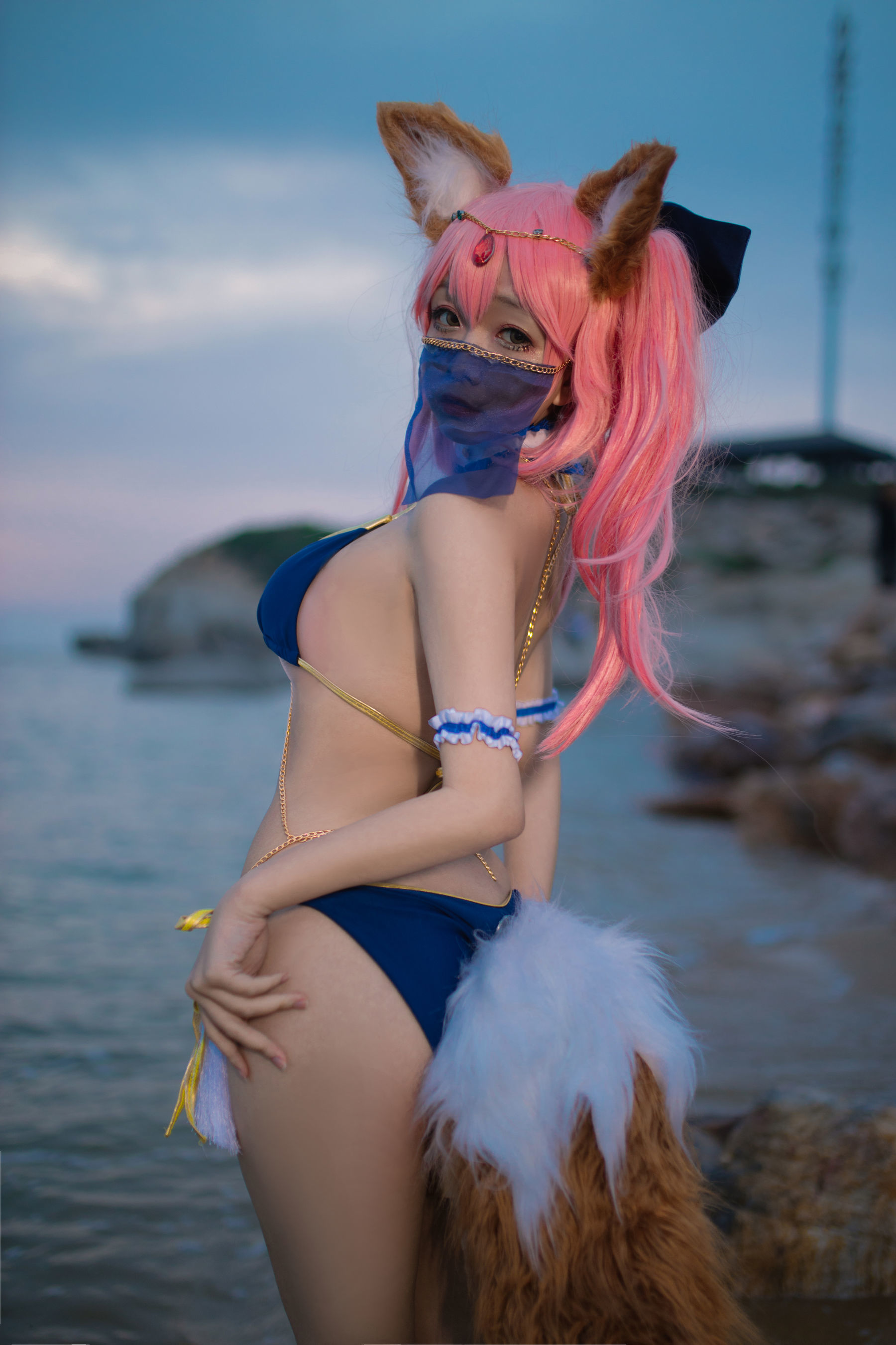 COS Welfare] Cosplay Ri Nai Jiao - Tamamo-no-Mae Arab Dancer