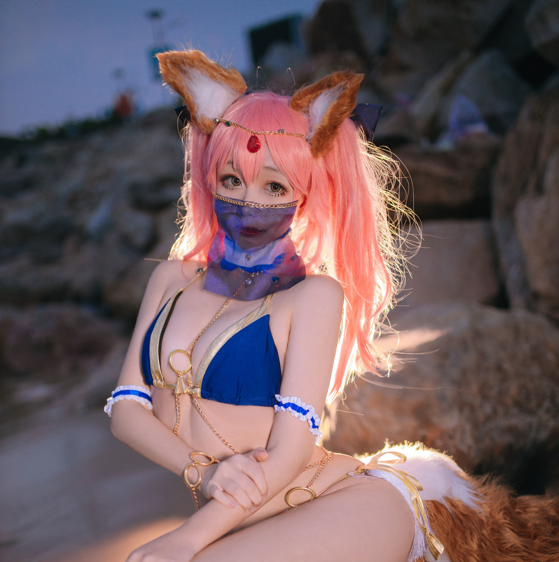 COS福利] Cosplay日奈娇 - 玉藻前 阿拉伯舞娘