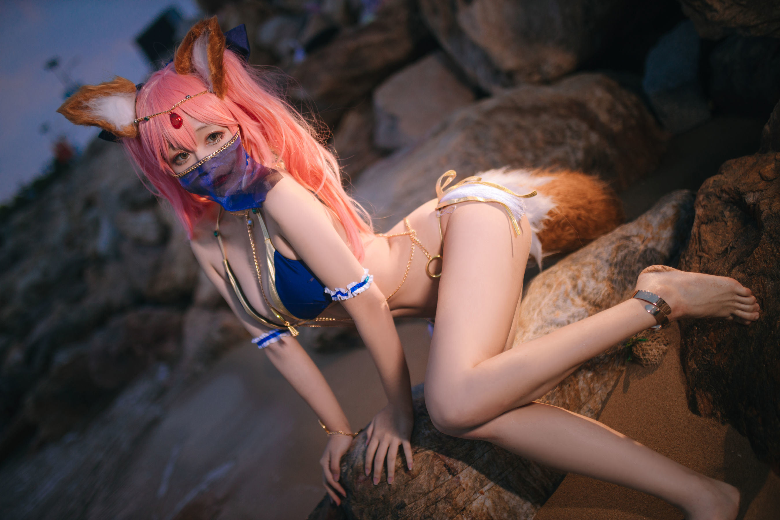 COS福利] Cosplay日奈娇 - 玉藻前 阿拉伯舞娘