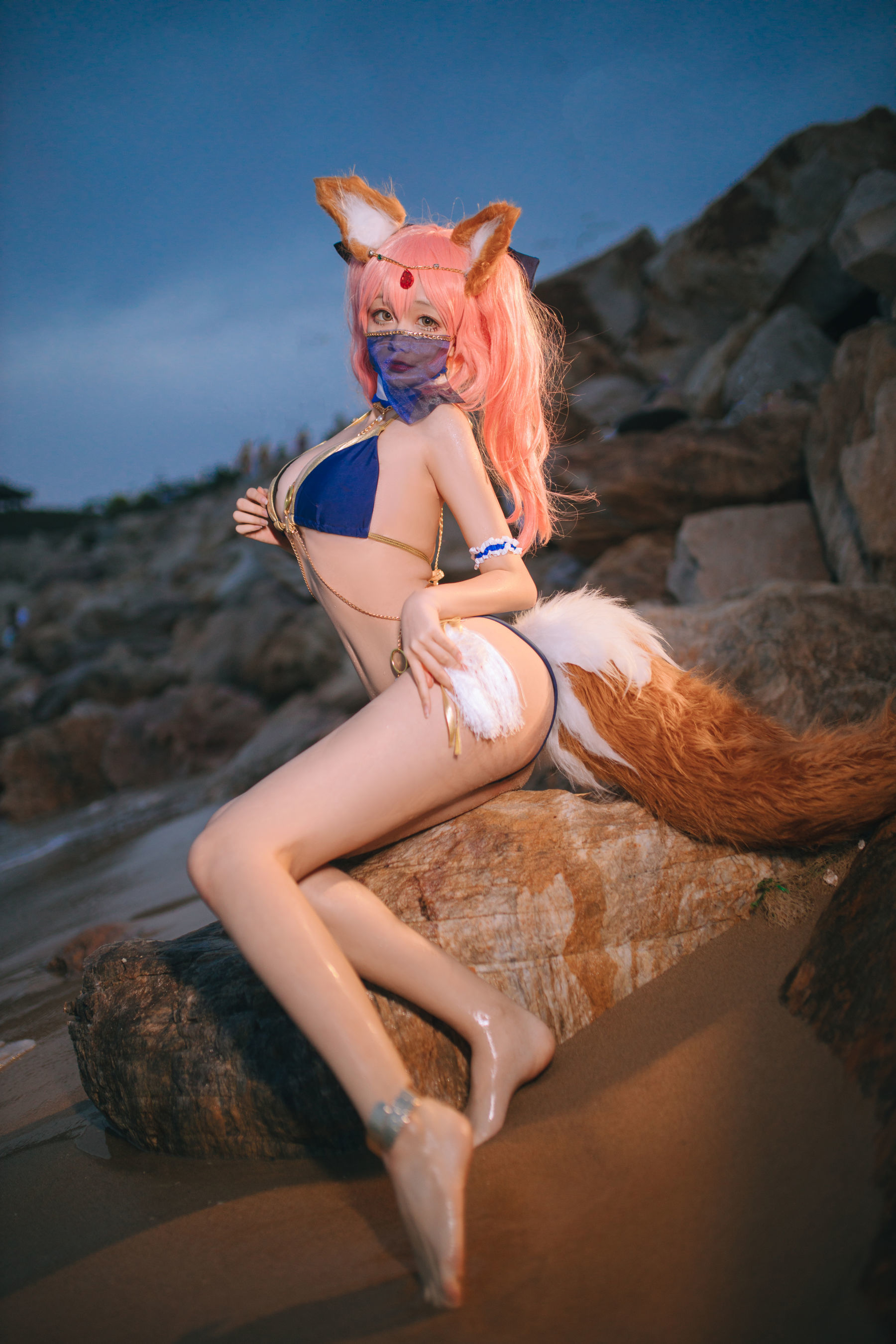COS福利] Cosplay日奈娇 - 玉藻前 阿拉伯舞娘