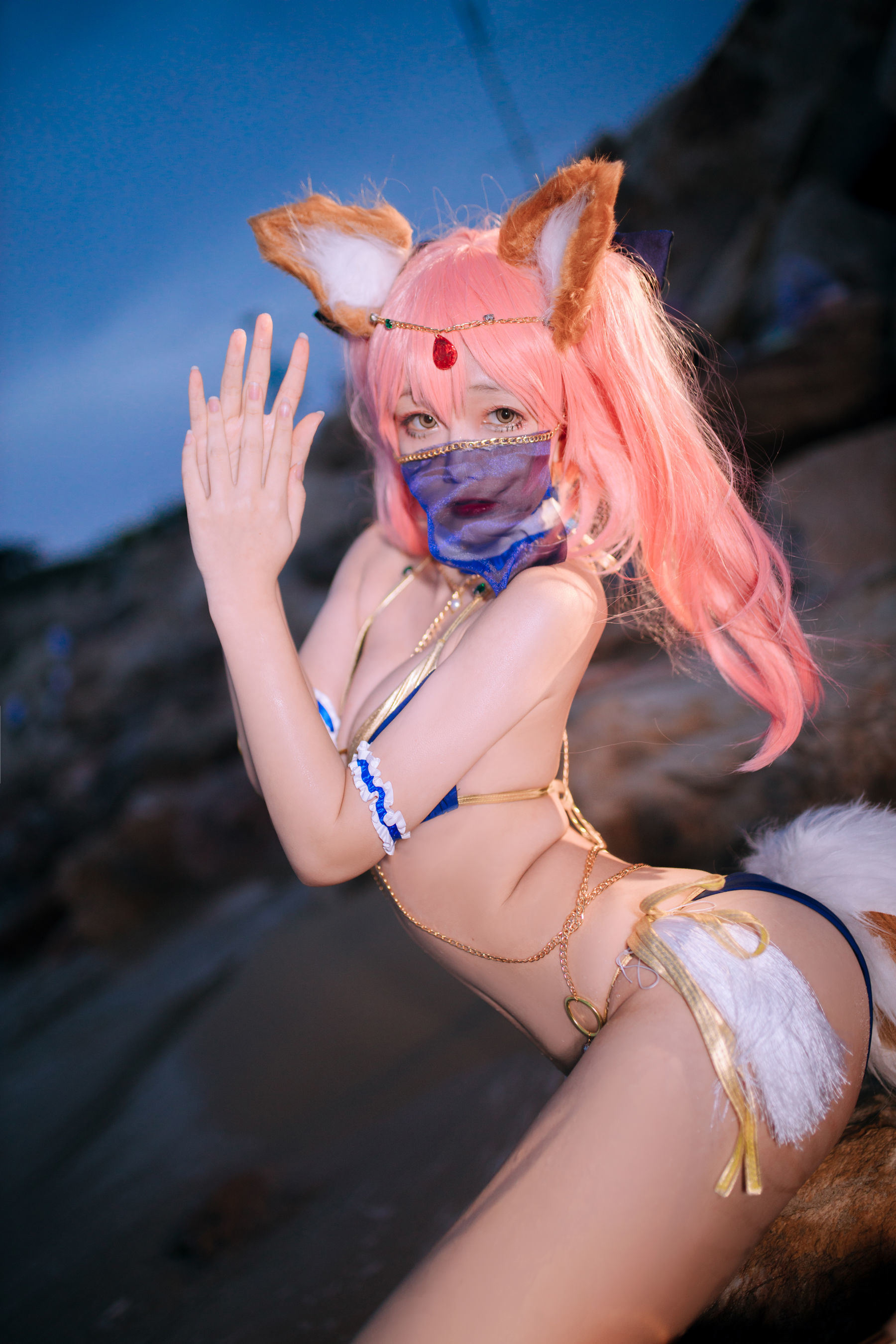 COS福利] Cosplay日奈娇 - 玉藻前 阿拉伯舞娘