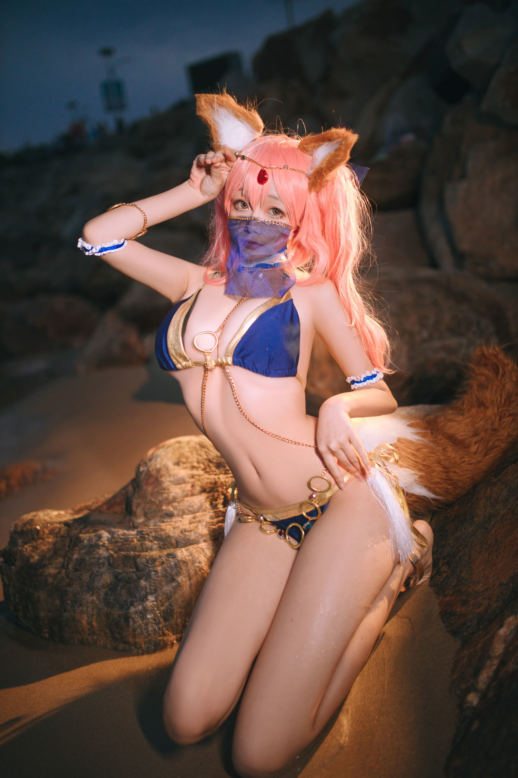 [COS福利] Cosplay日奈娇 - 玉藻前 阿拉伯舞娘