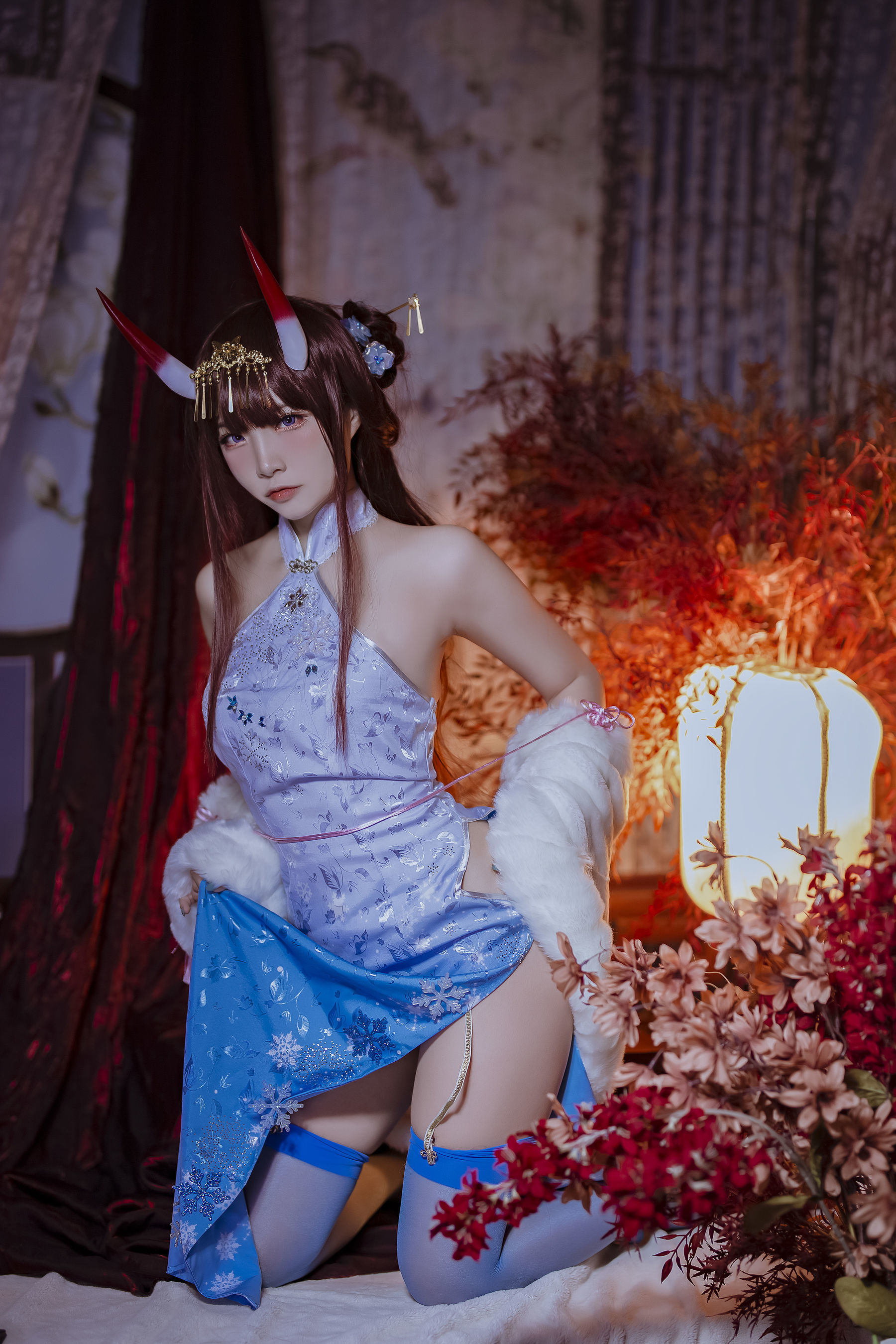 COS Phúc lợi] Coser Phổ biến Nisa Er Zuo - Azur Lane Noshiro Cheongsam