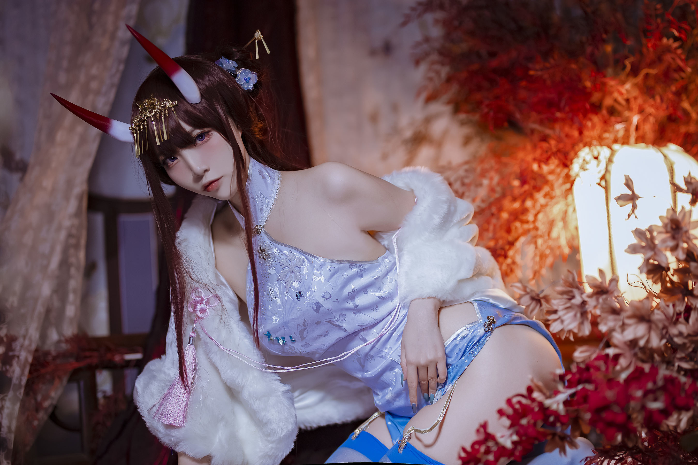 COS Phúc lợi] Coser Phổ biến Nisa Er Zuo - Azur Lane Noshiro Cheongsam