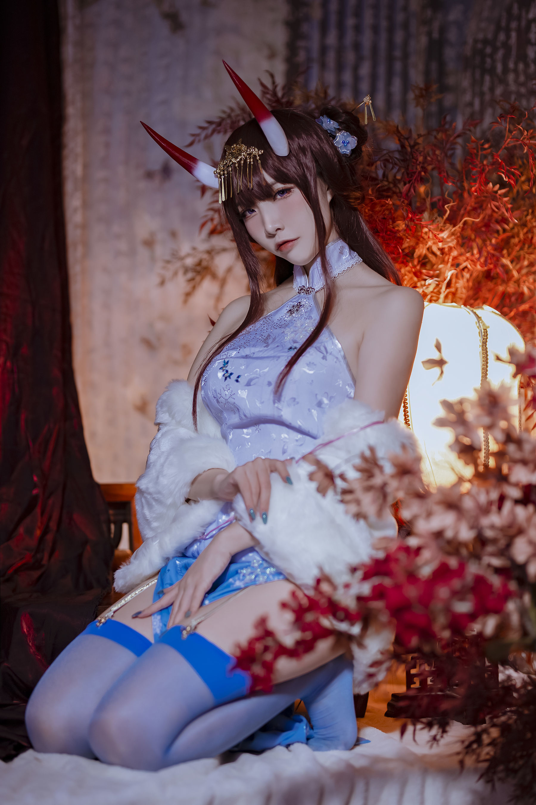 COS Phúc lợi] Coser Phổ biến Nisa Er Zuo - Azur Lane Noshiro Cheongsam