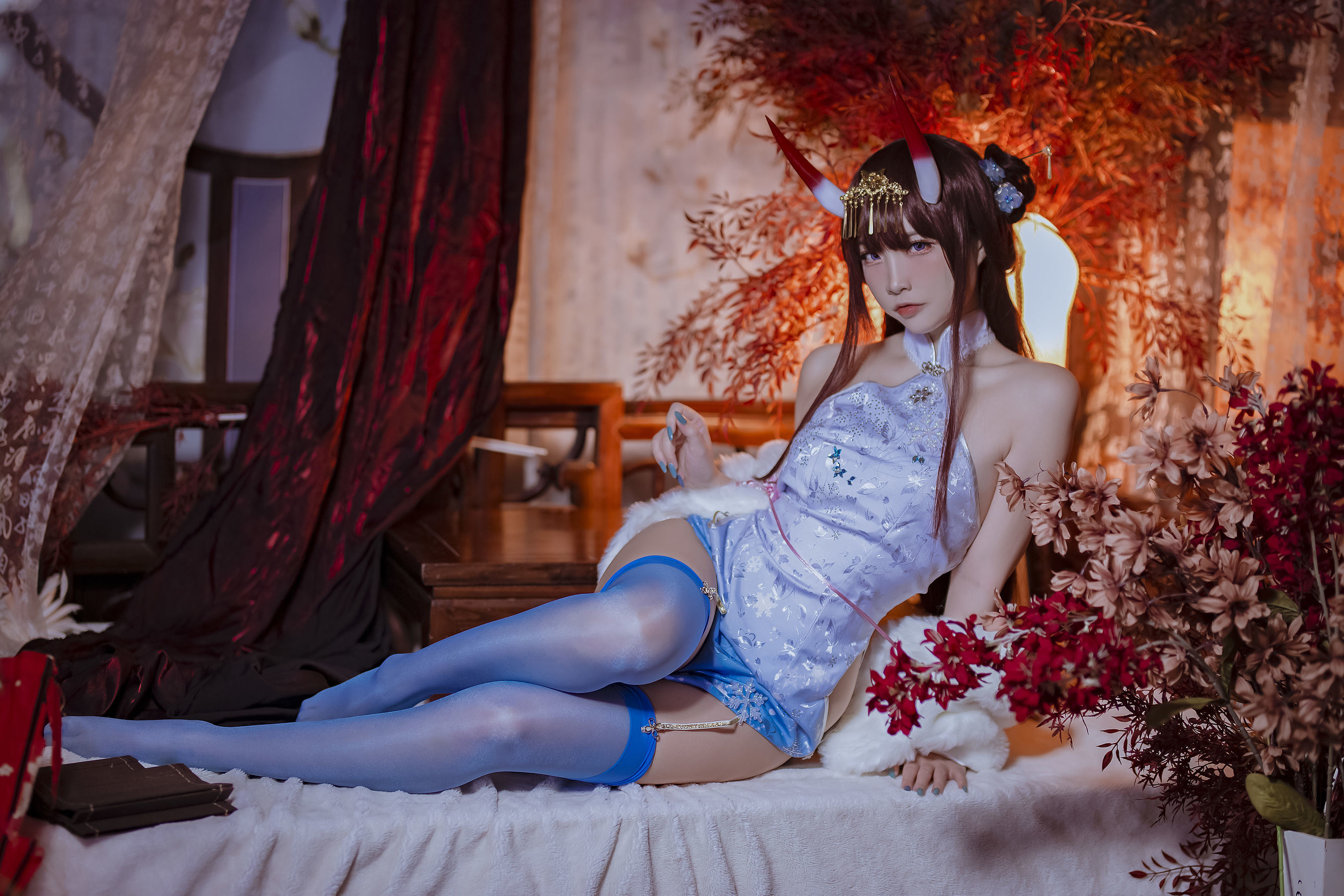 COS Phúc lợi] Coser Phổ biến Nisa Er Zuo - Azur Lane Noshiro Cheongsam