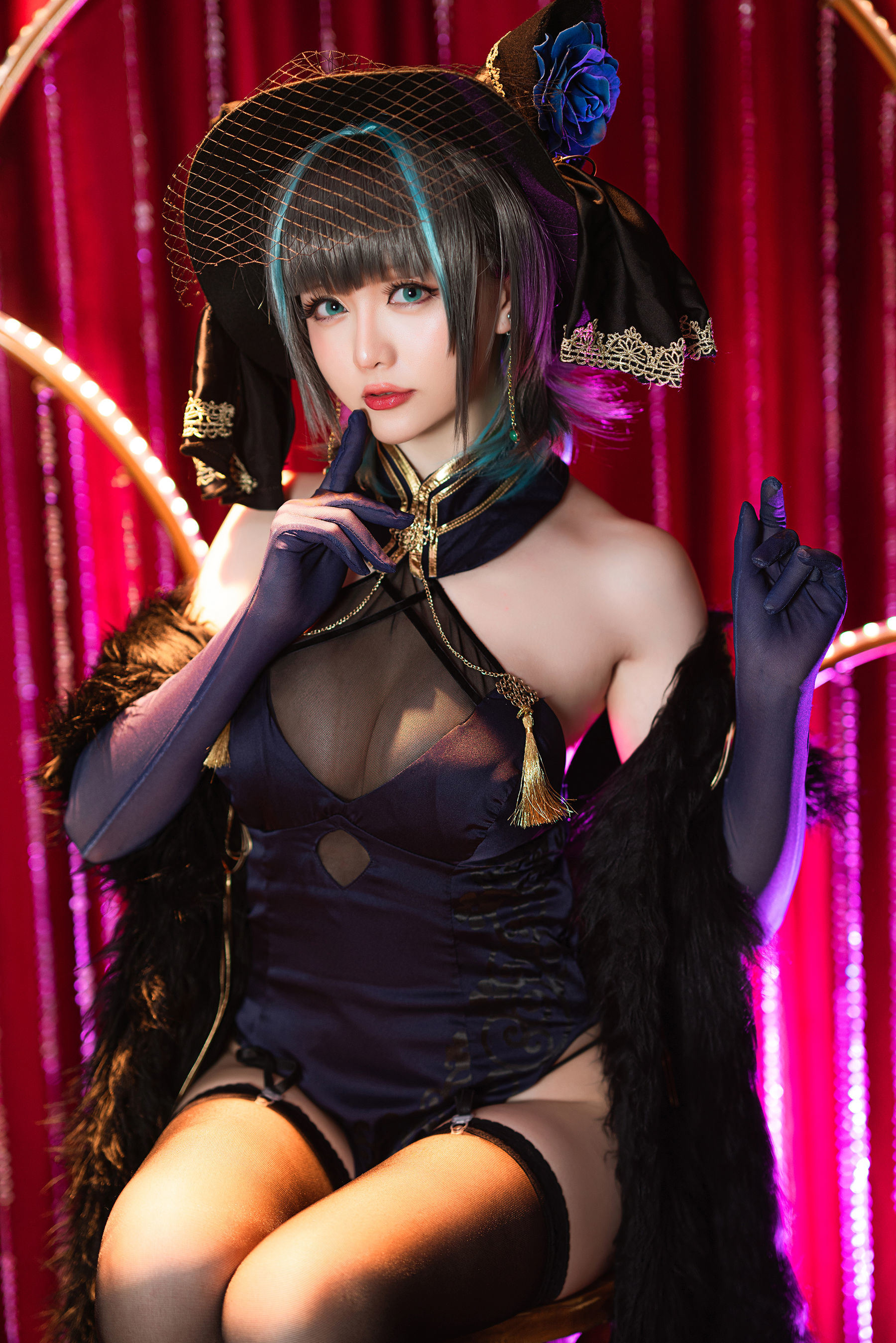 COS Phúc lợi] Coser chị em Xing Zhi Chi Chi - Cheshire Âm nhạc lộng lẫy Cait Sith