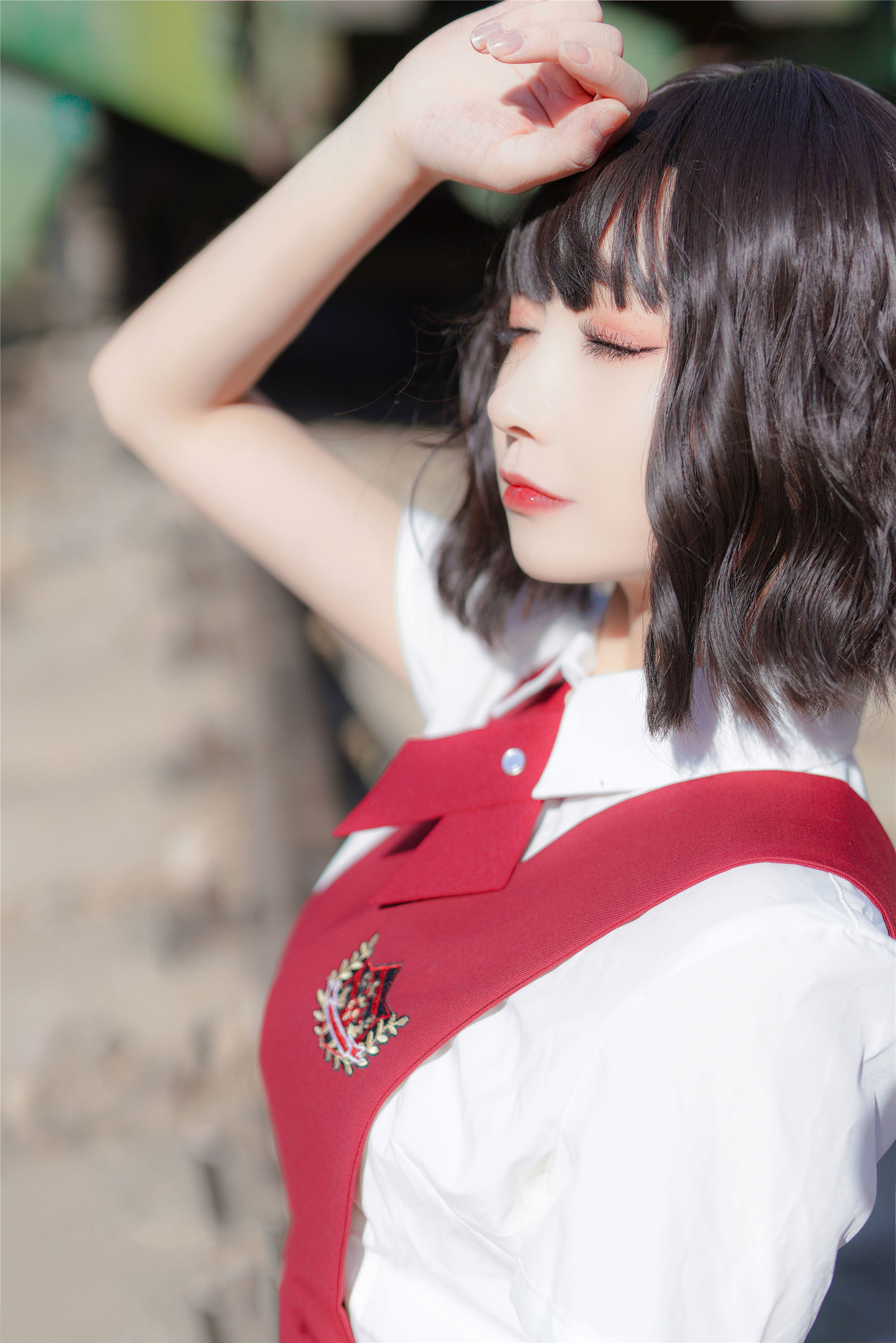 Meow Tang Film] Vol. 444 Red JK Skirt