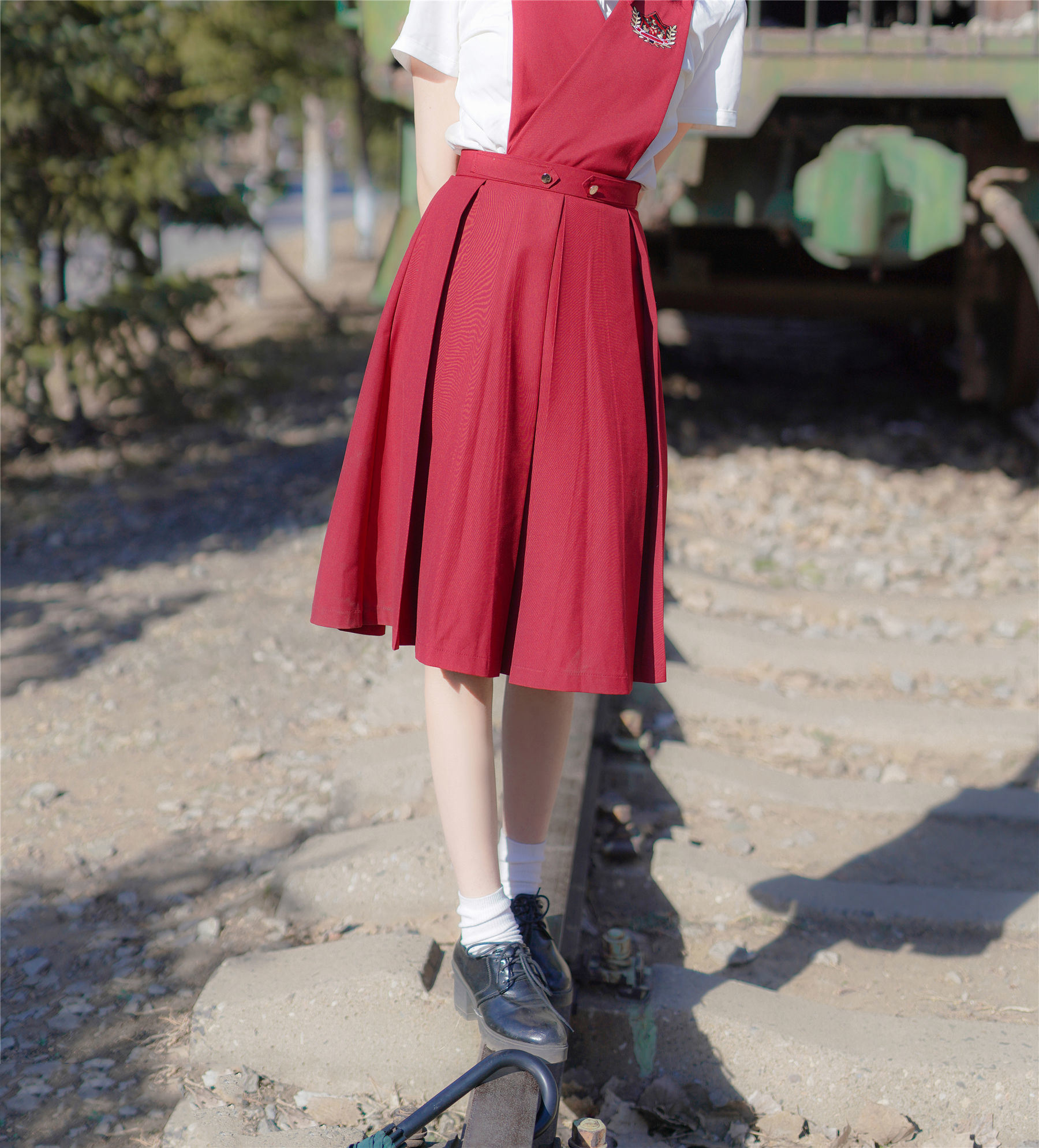Meow Tang Film] Vol. 444 Red JK Skirt