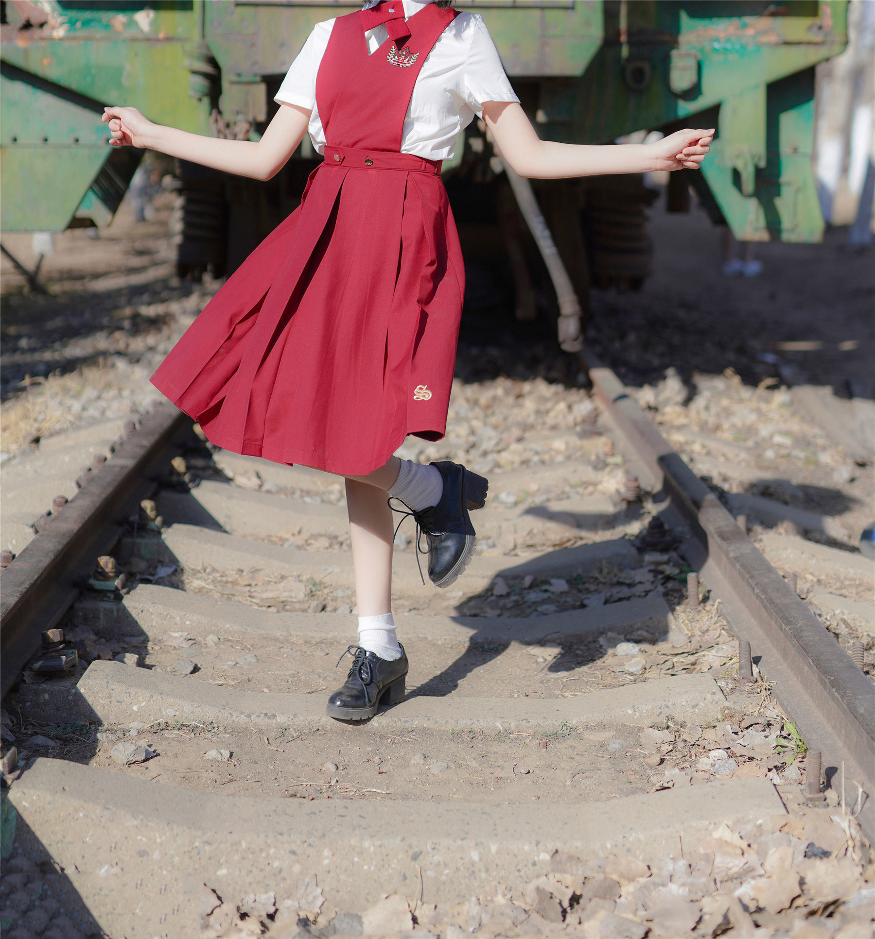 Meow Tang Film] Vol. 444 Red JK Skirt