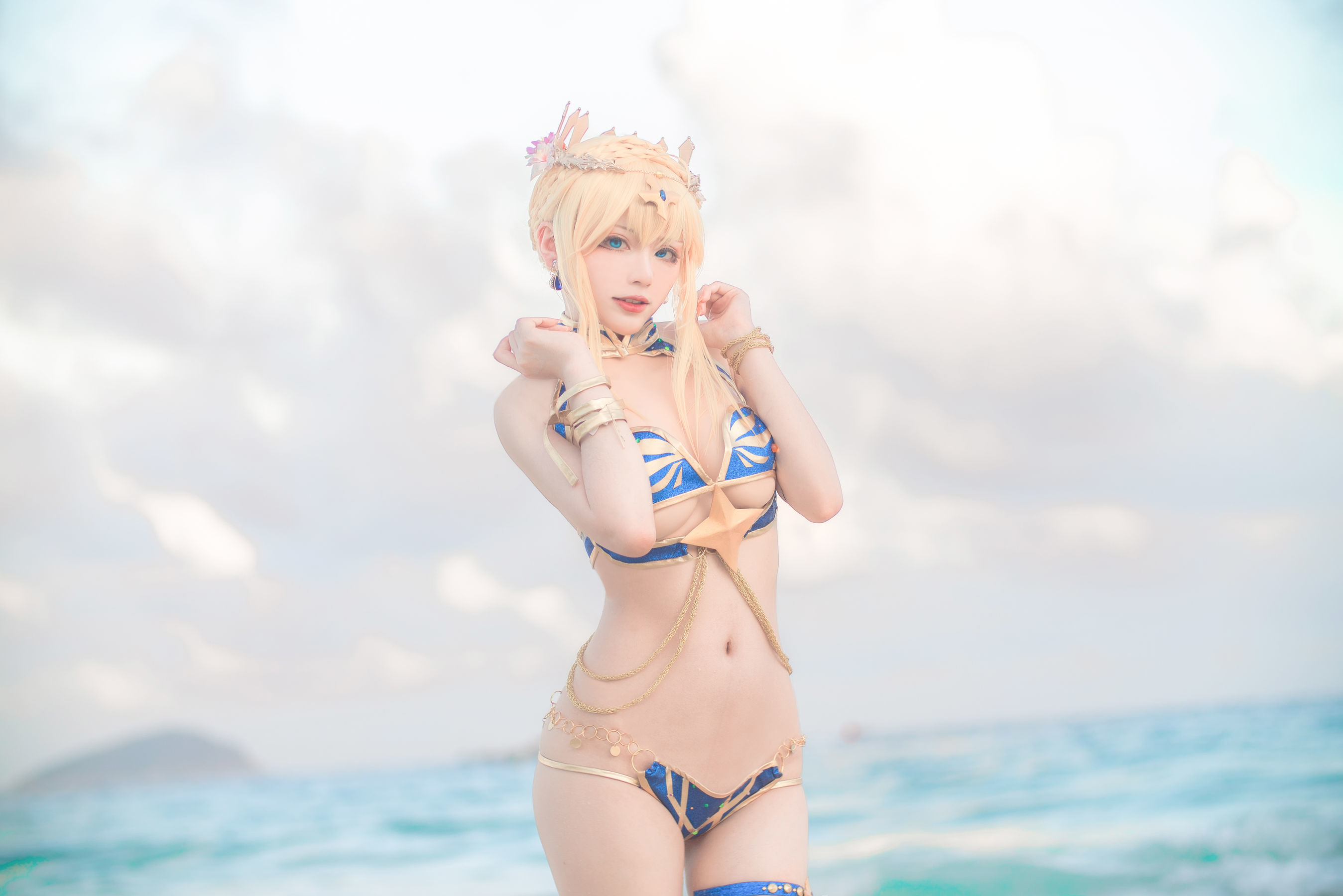 왕홍 COSER 사진] 치스이콰이위 사진 - 백장 수영복