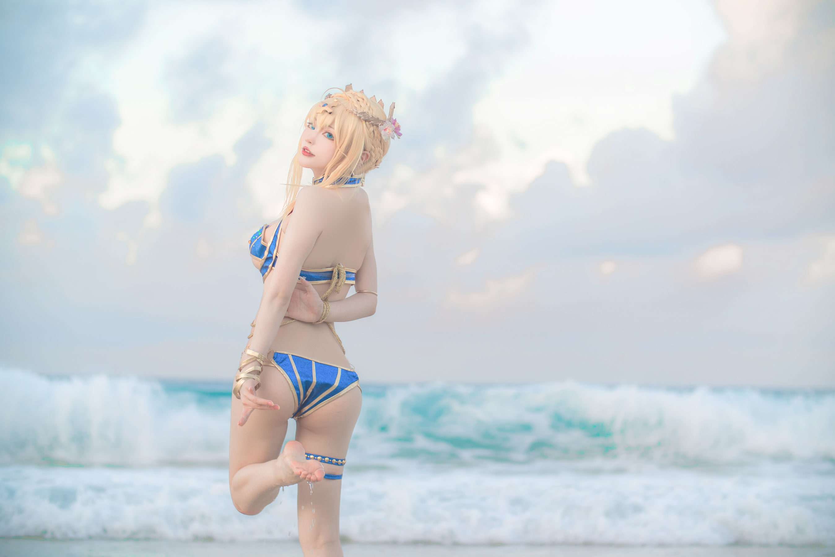 왕홍 COSER 사진] 치스이콰이위 사진 - 백장 수영복