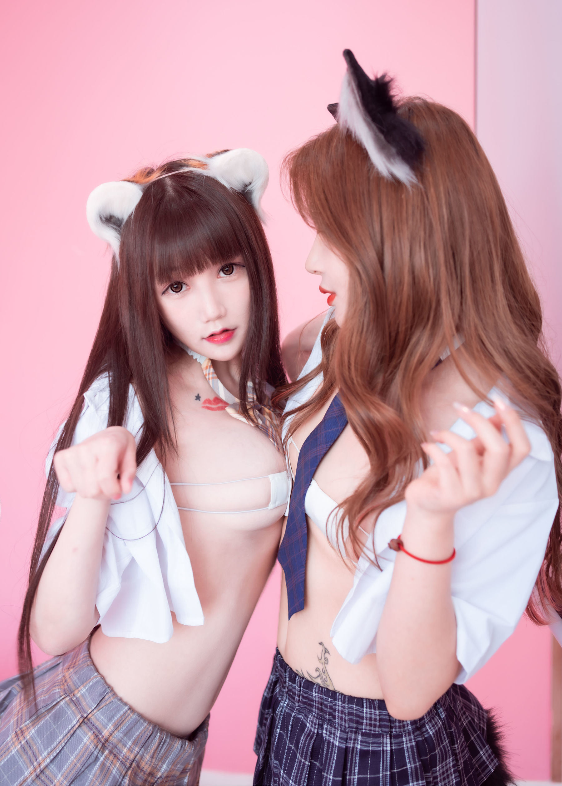 Ảnh Coser Nổi tiếng Trên Mạng] Cô gái Cosplay Hoshino Mitu & Jin Mi'er - Hướng dẫn Nuôi dưỡng Thú cưng Dễ thương