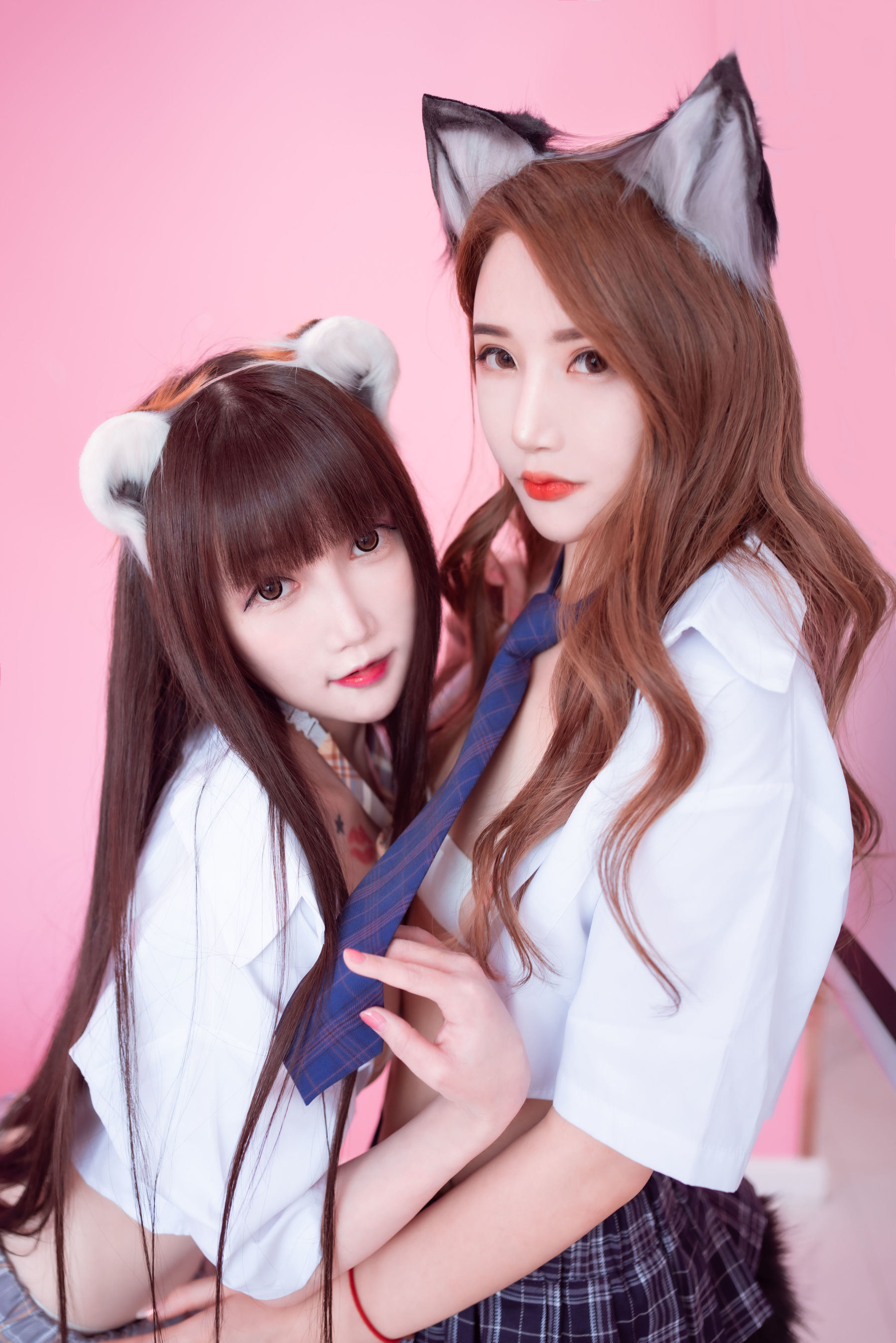 Ảnh Coser Nổi tiếng Trên Mạng] Cô gái Cosplay Hoshino Mitu & Jin Mi'er - Hướng dẫn Nuôi dưỡng Thú cưng Dễ thương