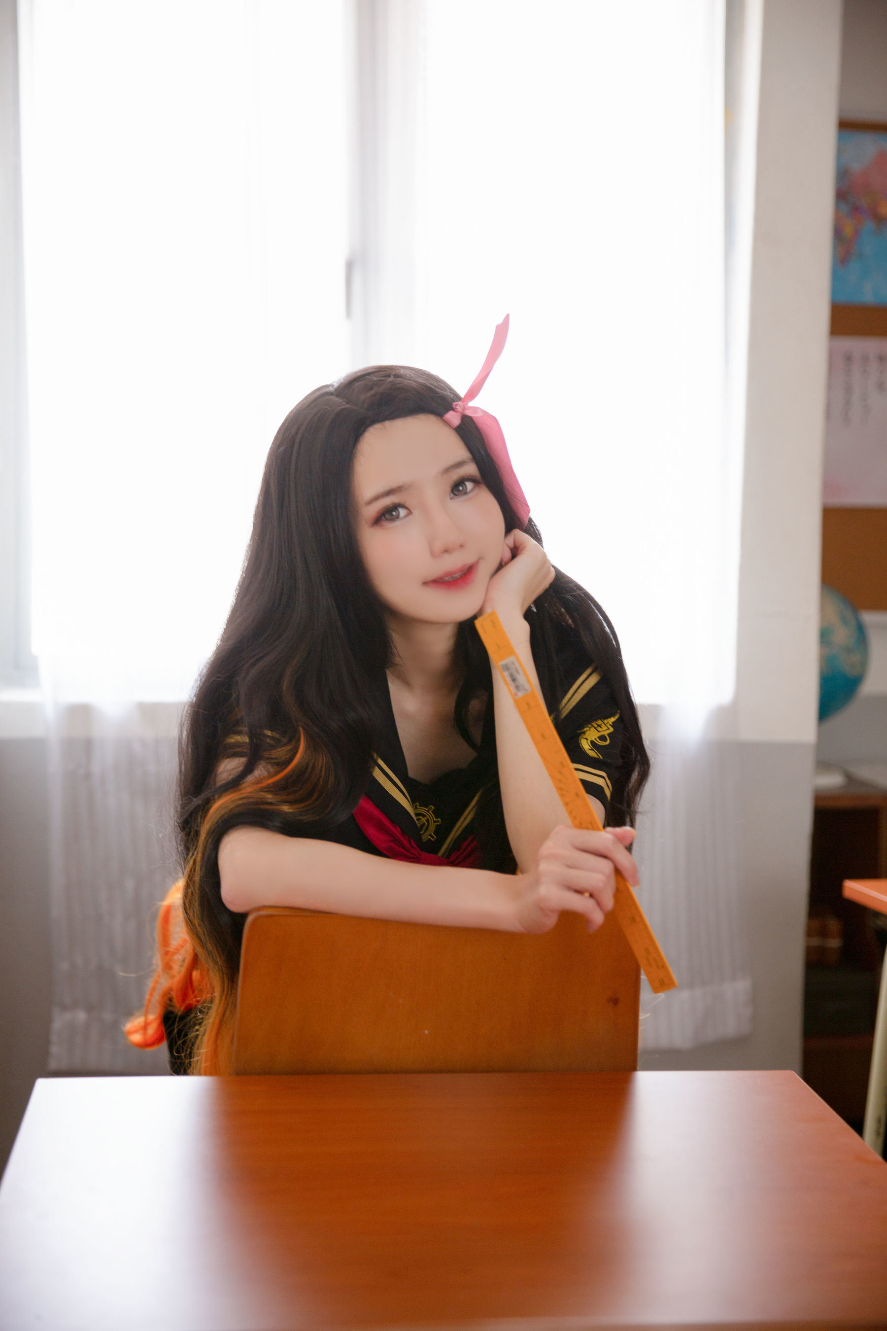 網紅COSER寫真] 莎莉·朵拉斯諾 - 禰豆子 學校