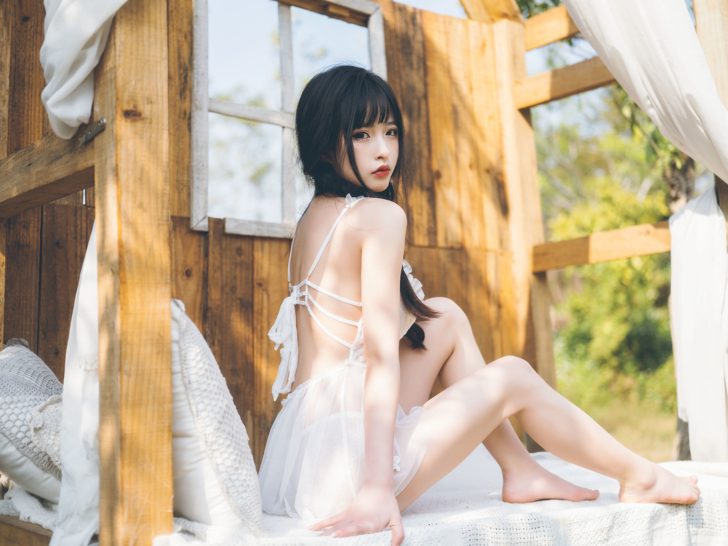 Ảnh Coser Ngôi sao Mạng] Mỹ nhân Shimizu Yui - Phong cách Đồng quê Tươi mới 01