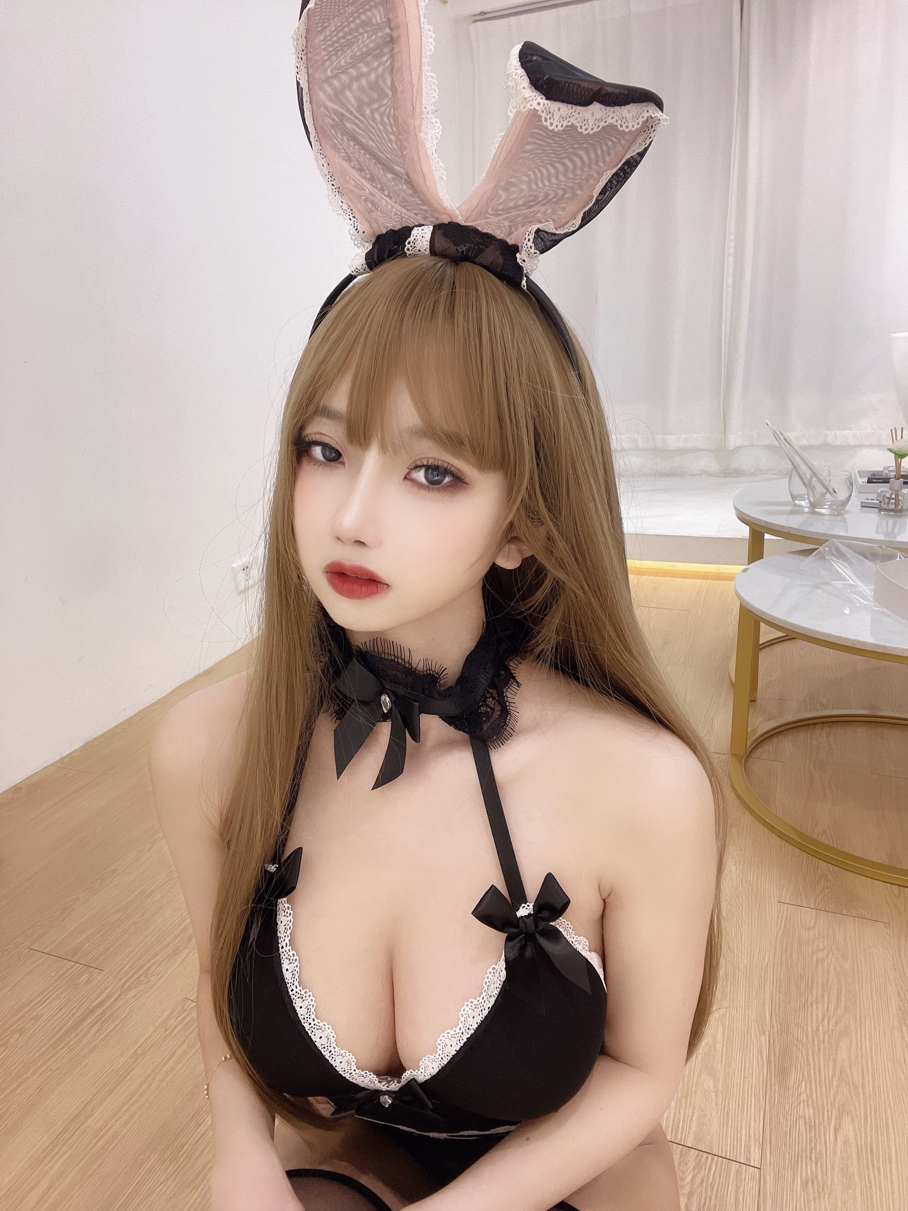 ネット有名人コスプレイヤー写真] 色白美少女 鬼畜ヤオ - レースのバニーガール