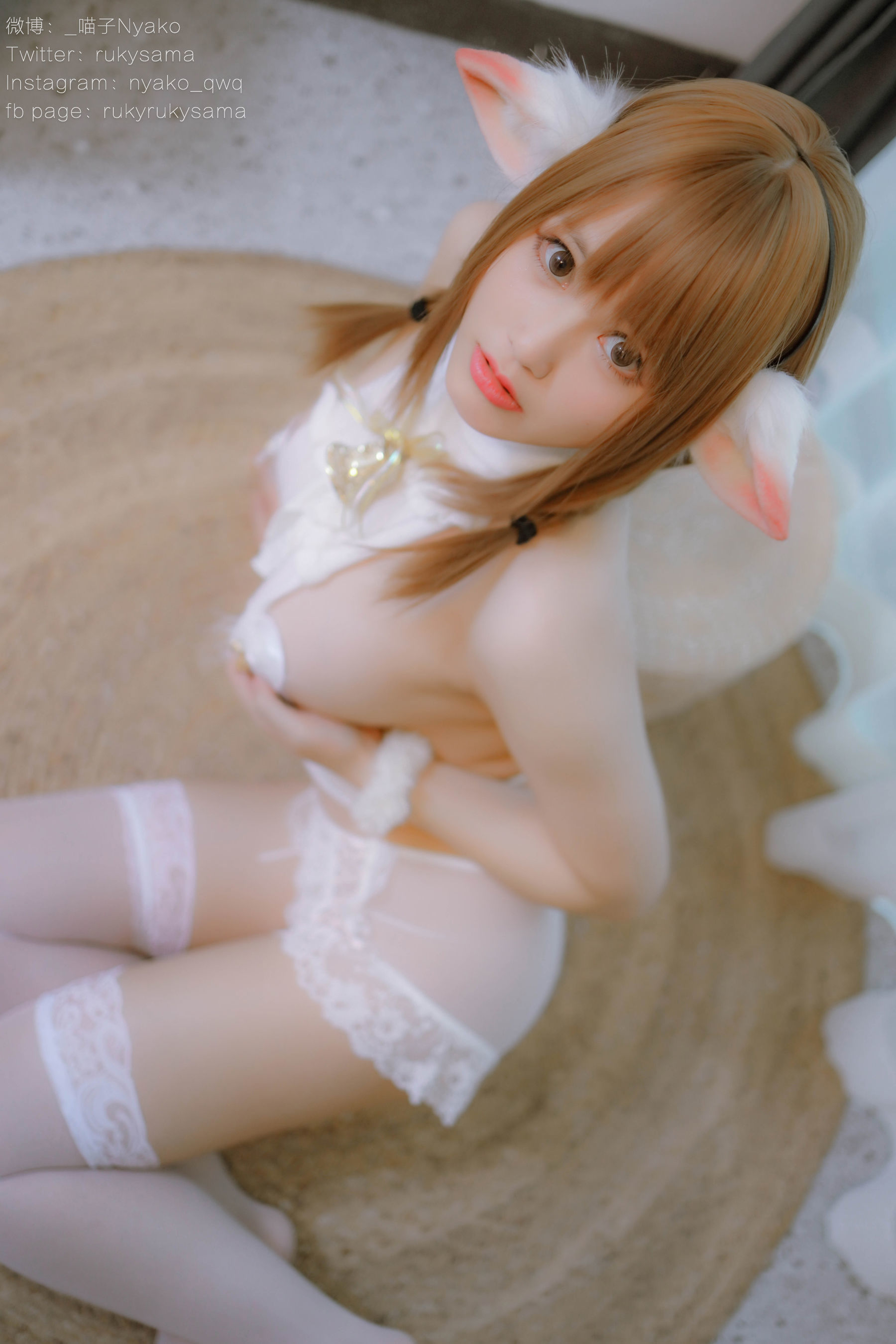 網紅COSER寫真] 萌妹子Nyako喵子 - 獸耳女友2 之 小白羊系列