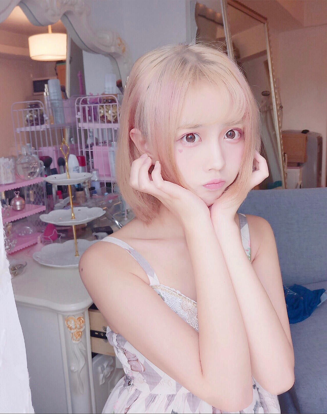 網紅COSER寫真] 次元少女念雪ww - 白色長筒過膝襪