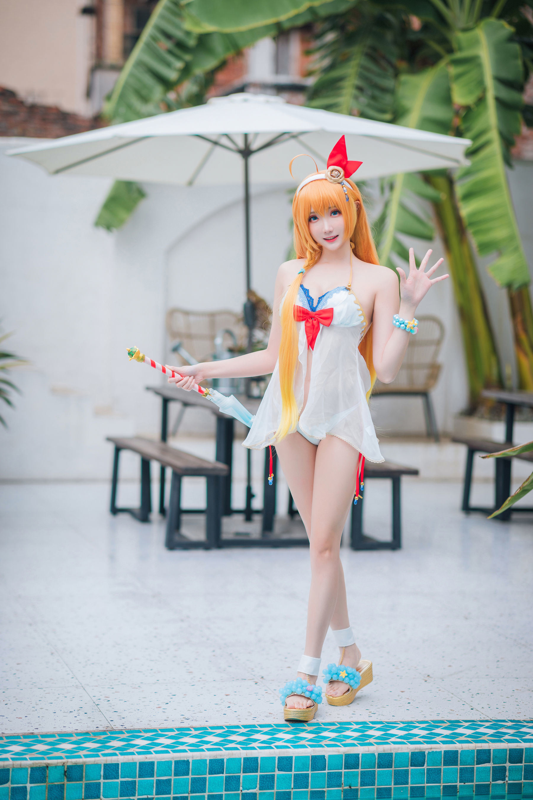 Ảnh Coser Web Hồng] Coser Gua Xi Jiang Phúc Lợi - Princess Connect Hạ Nhật Tam Đại