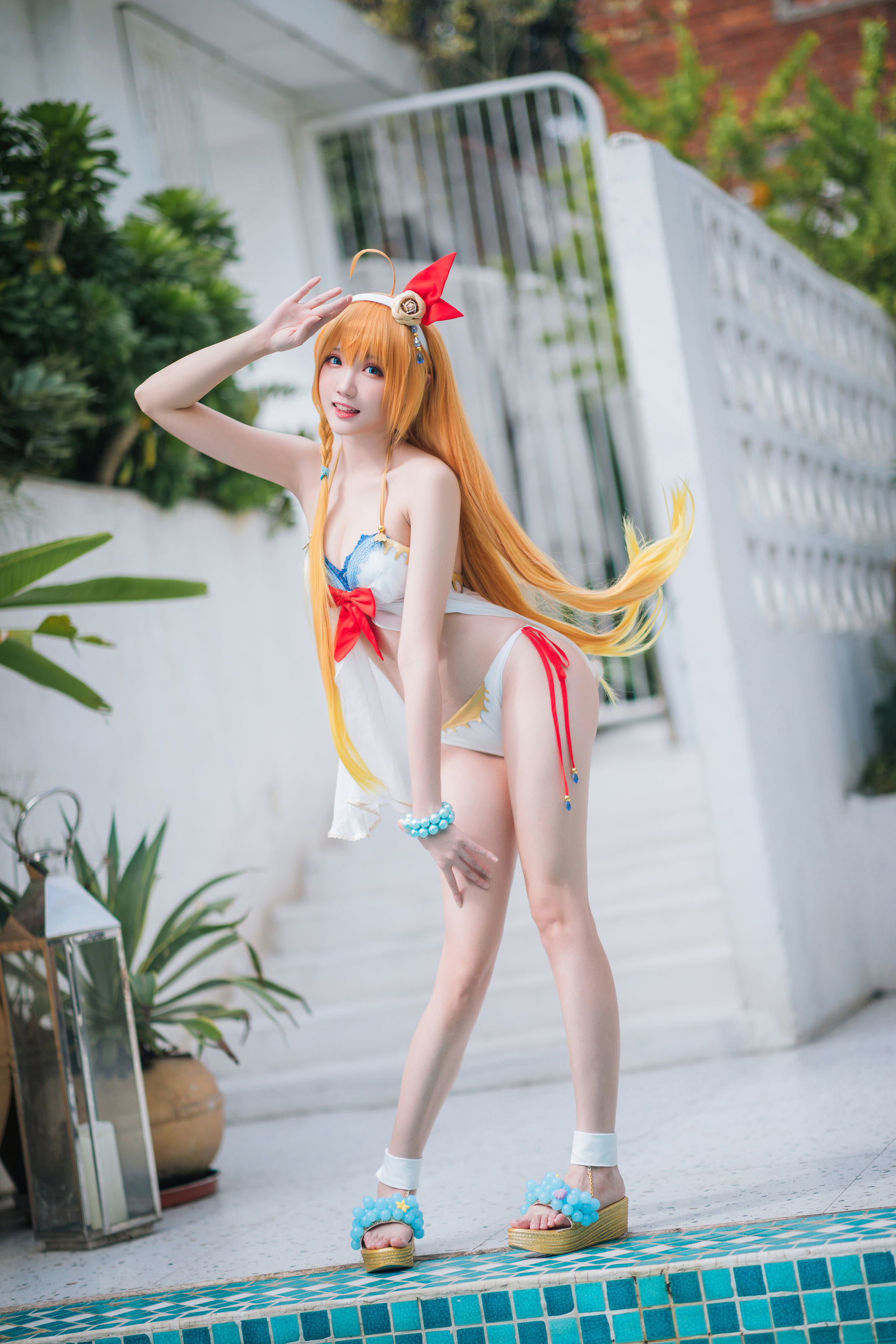 Ảnh Coser Web Hồng] Coser Gua Xi Jiang Phúc Lợi - Princess Connect Hạ Nhật Tam Đại