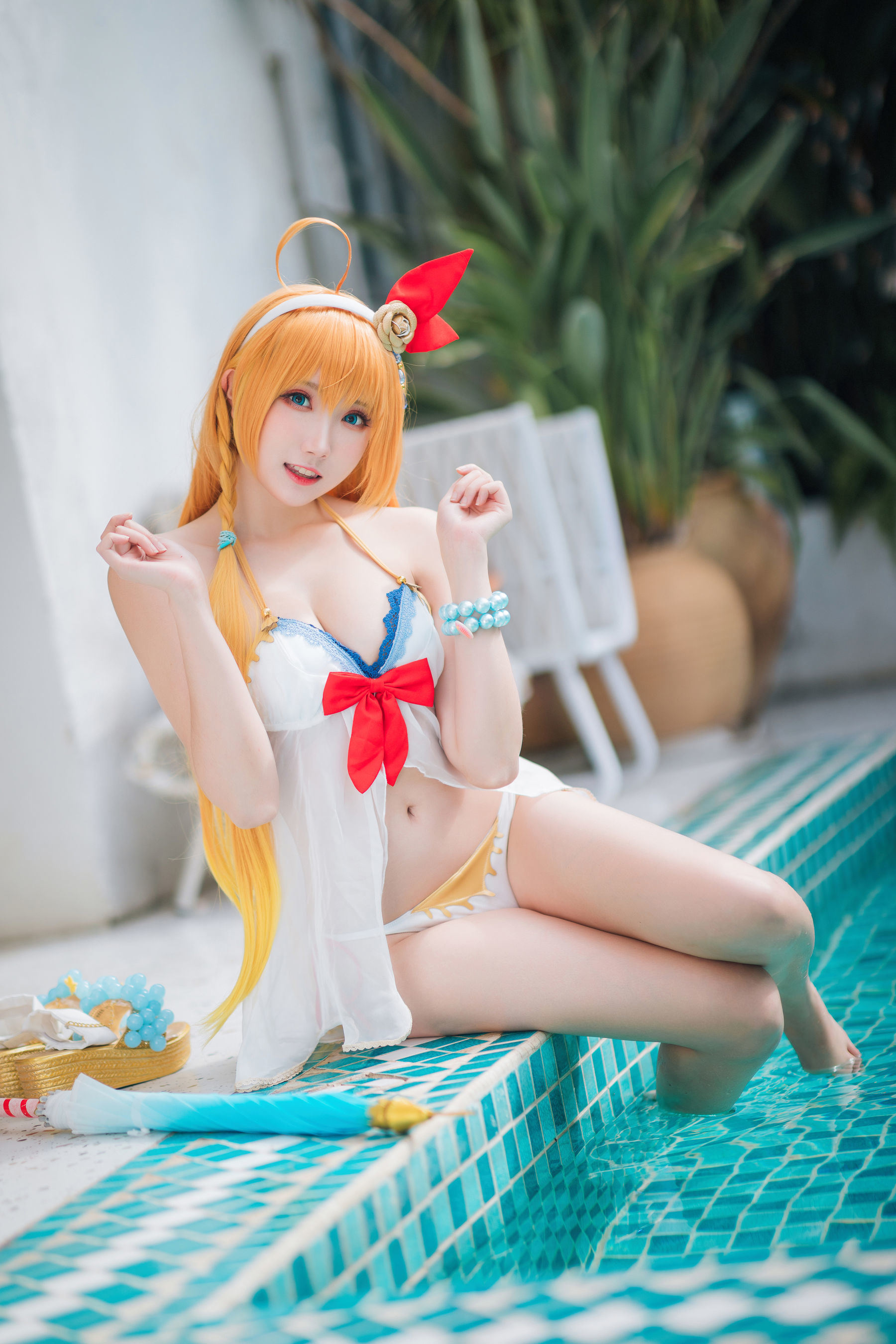 Ảnh Coser Web Hồng] Coser Gua Xi Jiang Phúc Lợi - Princess Connect Hạ Nhật Tam Đại