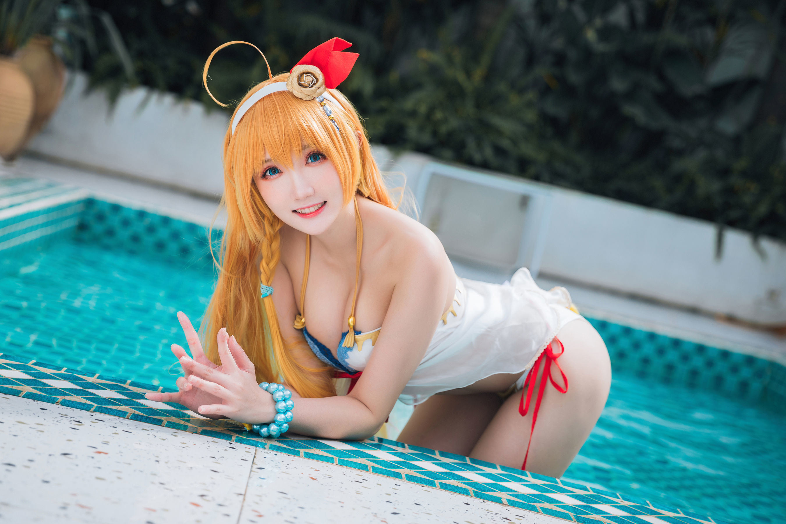 Ảnh Coser Web Hồng] Coser Gua Xi Jiang Phúc Lợi - Princess Connect Hạ Nhật Tam Đại