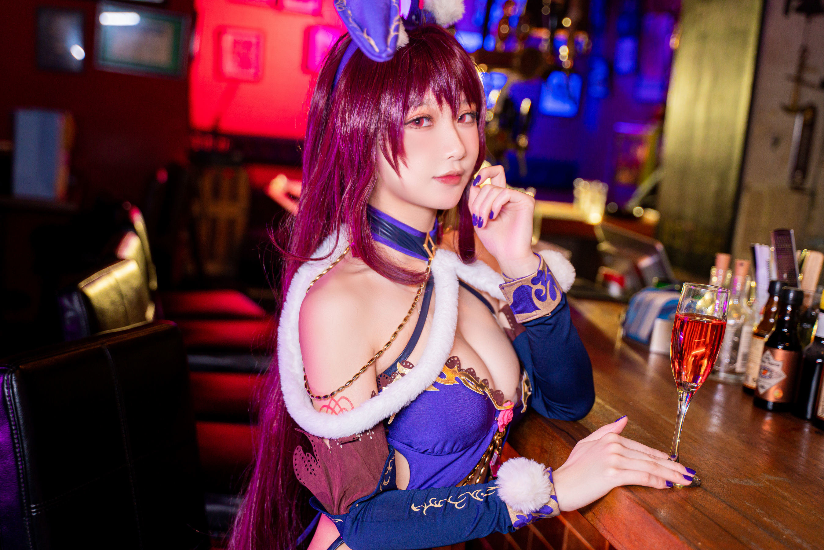 Ảnh Coser Net Red] Blogger Anime A Bao cũng là Bunny Girl - Scáthach Bunny Girl