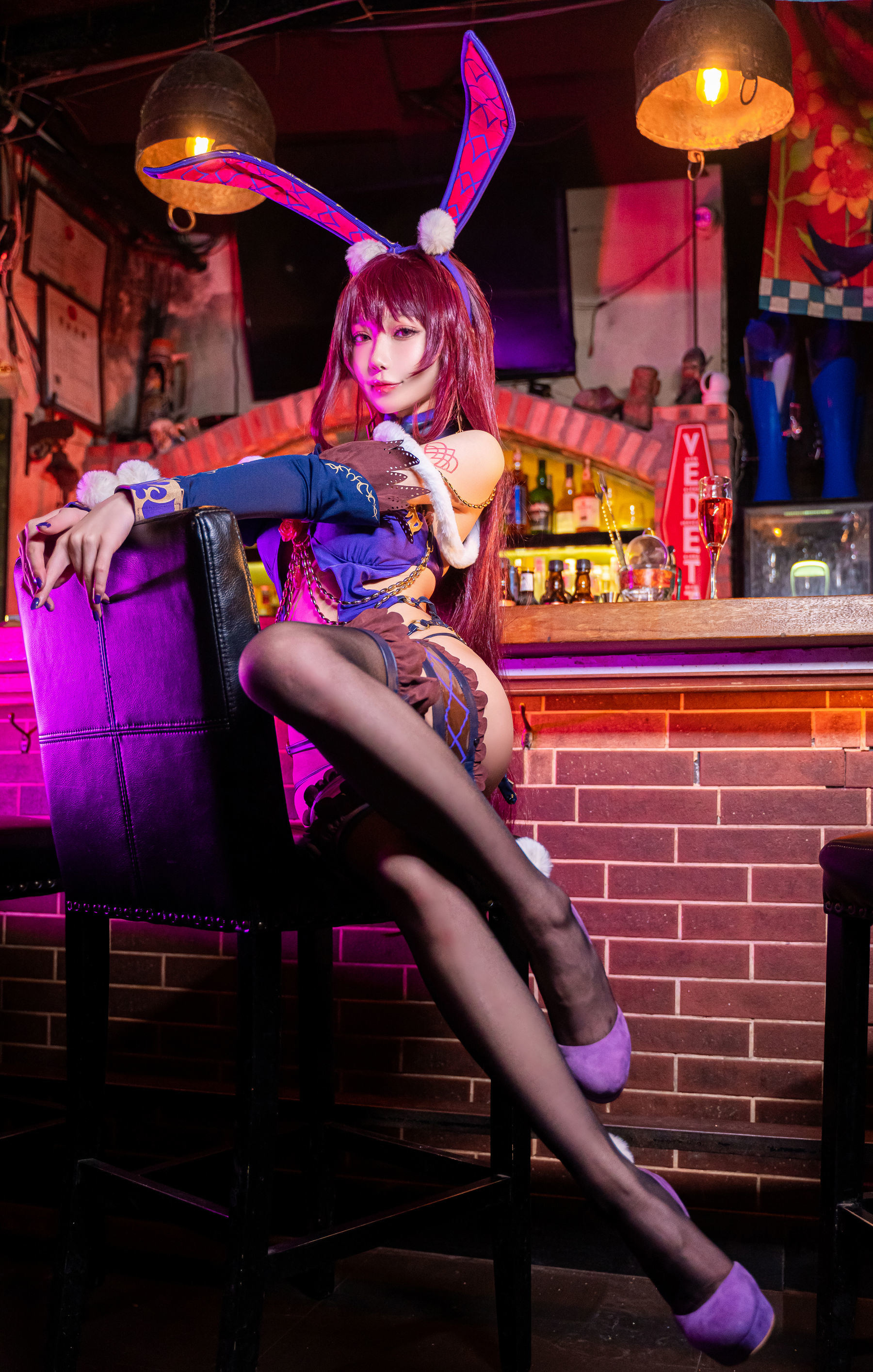Ảnh Coser Net Red] Blogger Anime A Bao cũng là Bunny Girl - Scáthach Bunny Girl