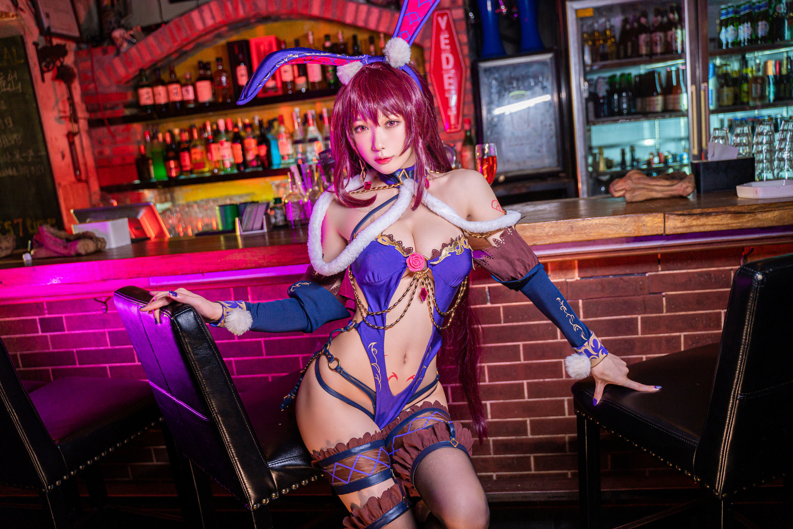 Ảnh Coser Net Red] Blogger Anime A Bao cũng là Bunny Girl - Scáthach Bunny Girl