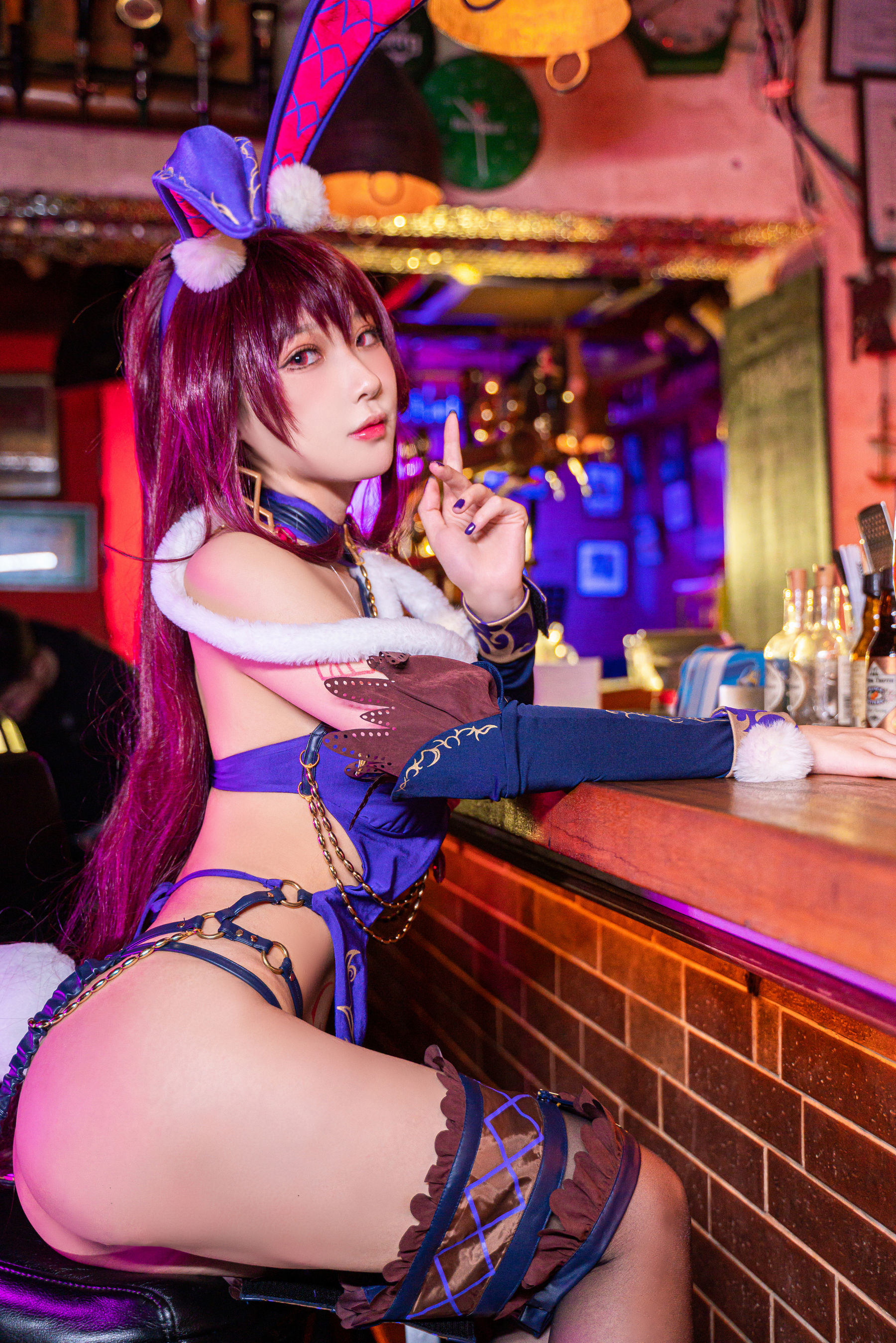 Ảnh Coser Net Red] Blogger Anime A Bao cũng là Bunny Girl - Scáthach Bunny Girl