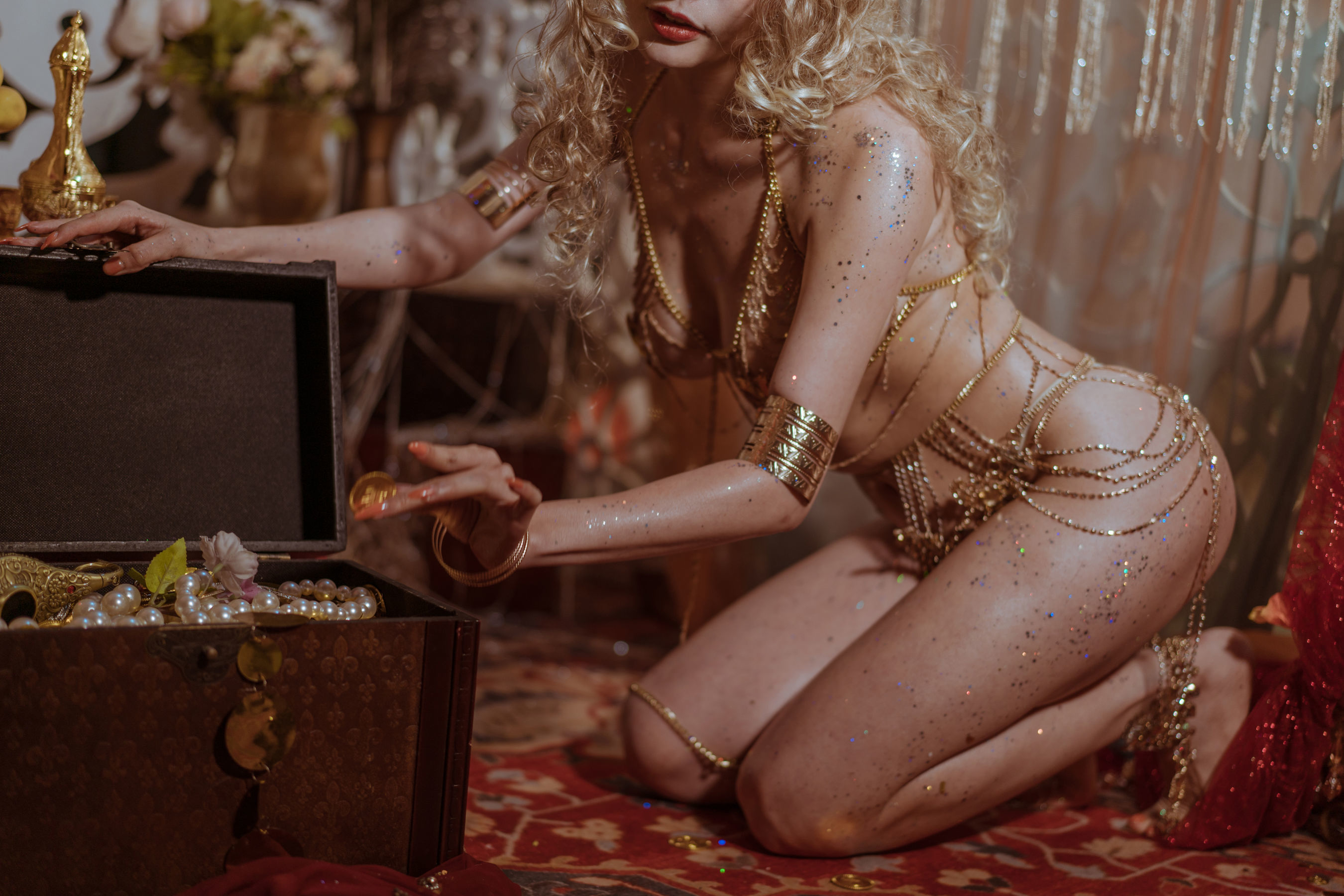 ネット紅人COSER写真] 秋とコーギー(シャオシャオキューキューキュー) - 金髪舞娘
