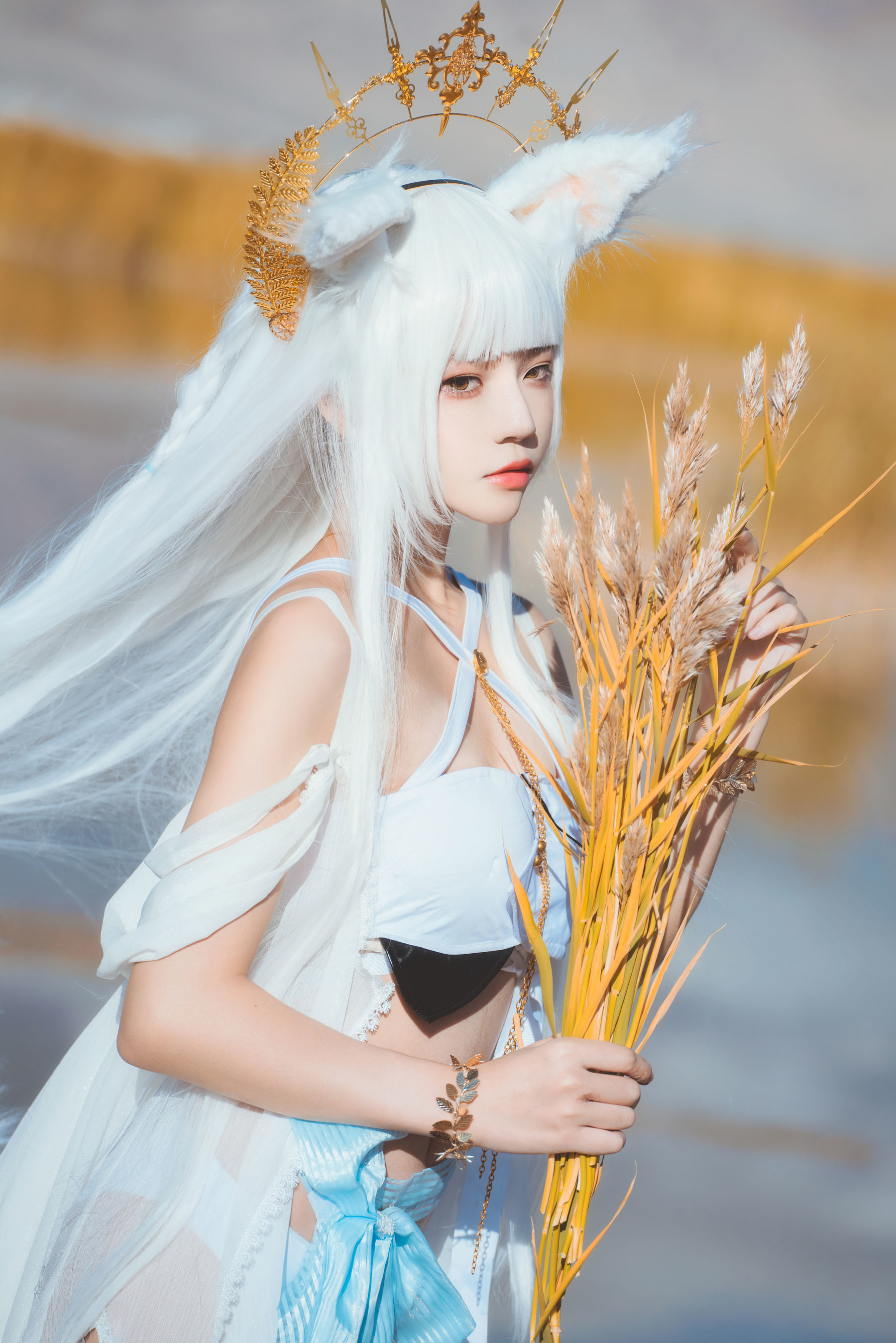 Ảnh cosplay net red] Sakura Tao Meo - Arknights Bạch Kim