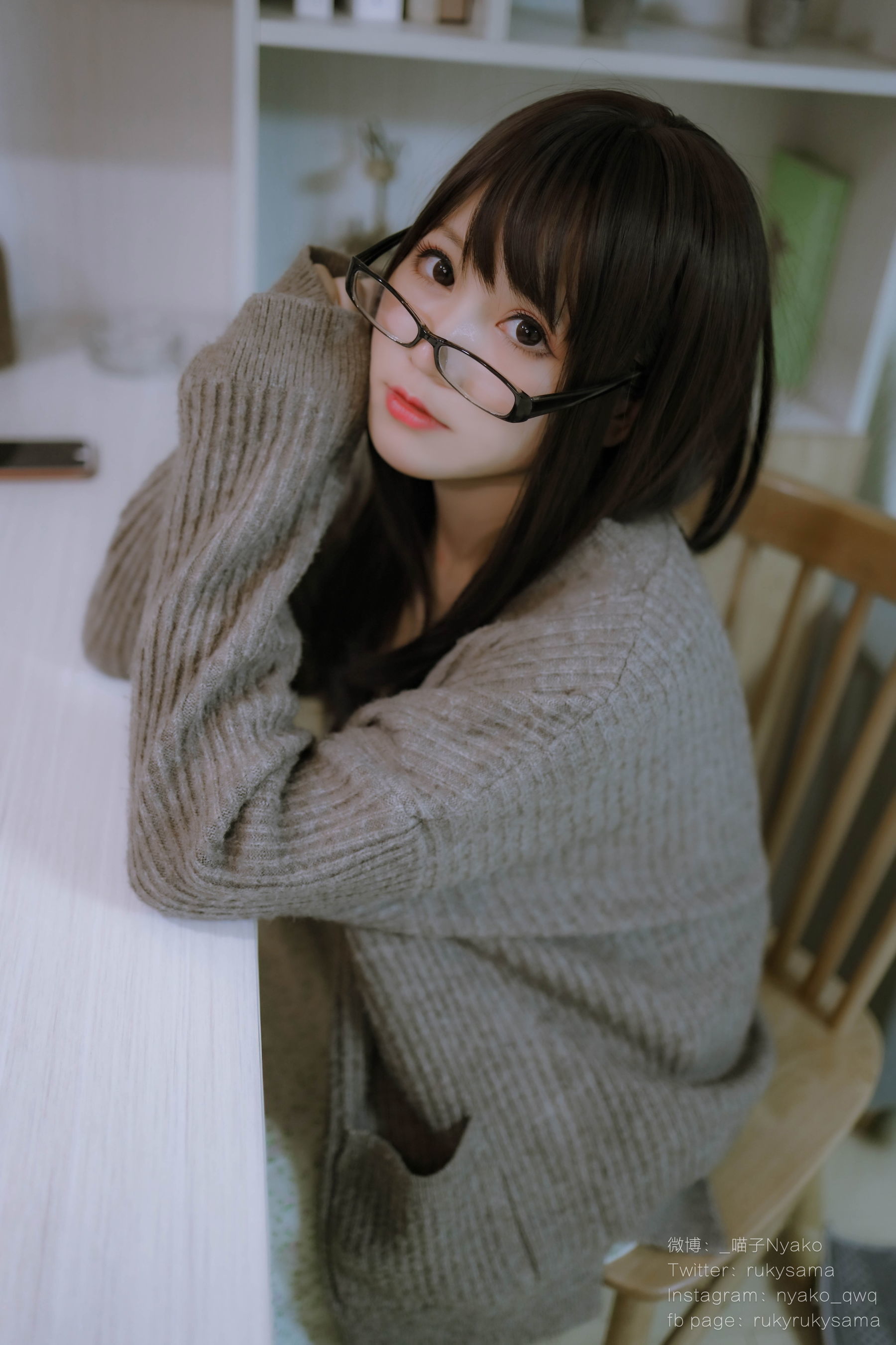網紅COSER寫真] 萌妹子Nyako喵子 - 妄想女友的同居生活 之 便服系列