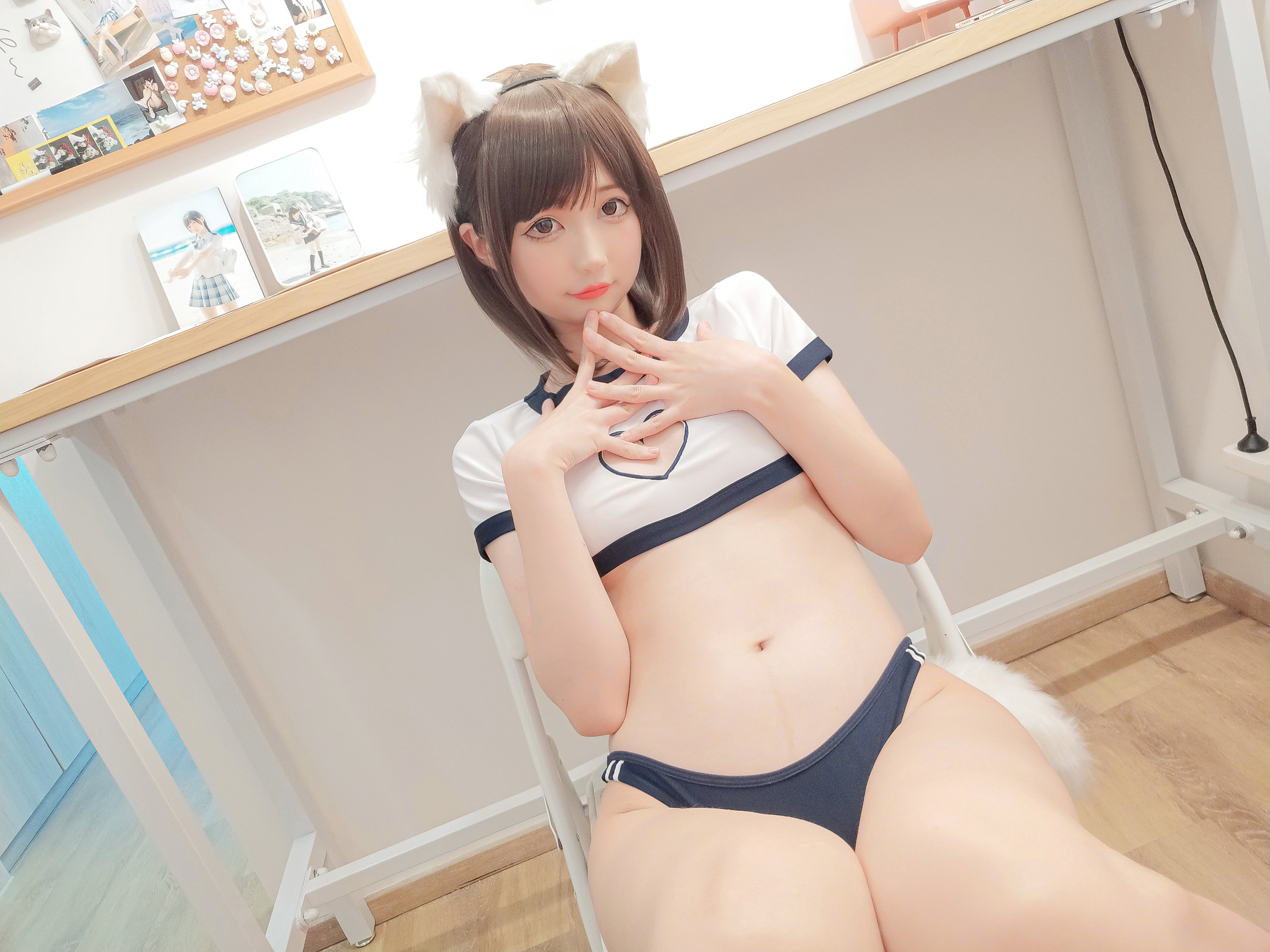 網紅COSER寫真] 娜吉莎魔物喵 - 貓的運動服
