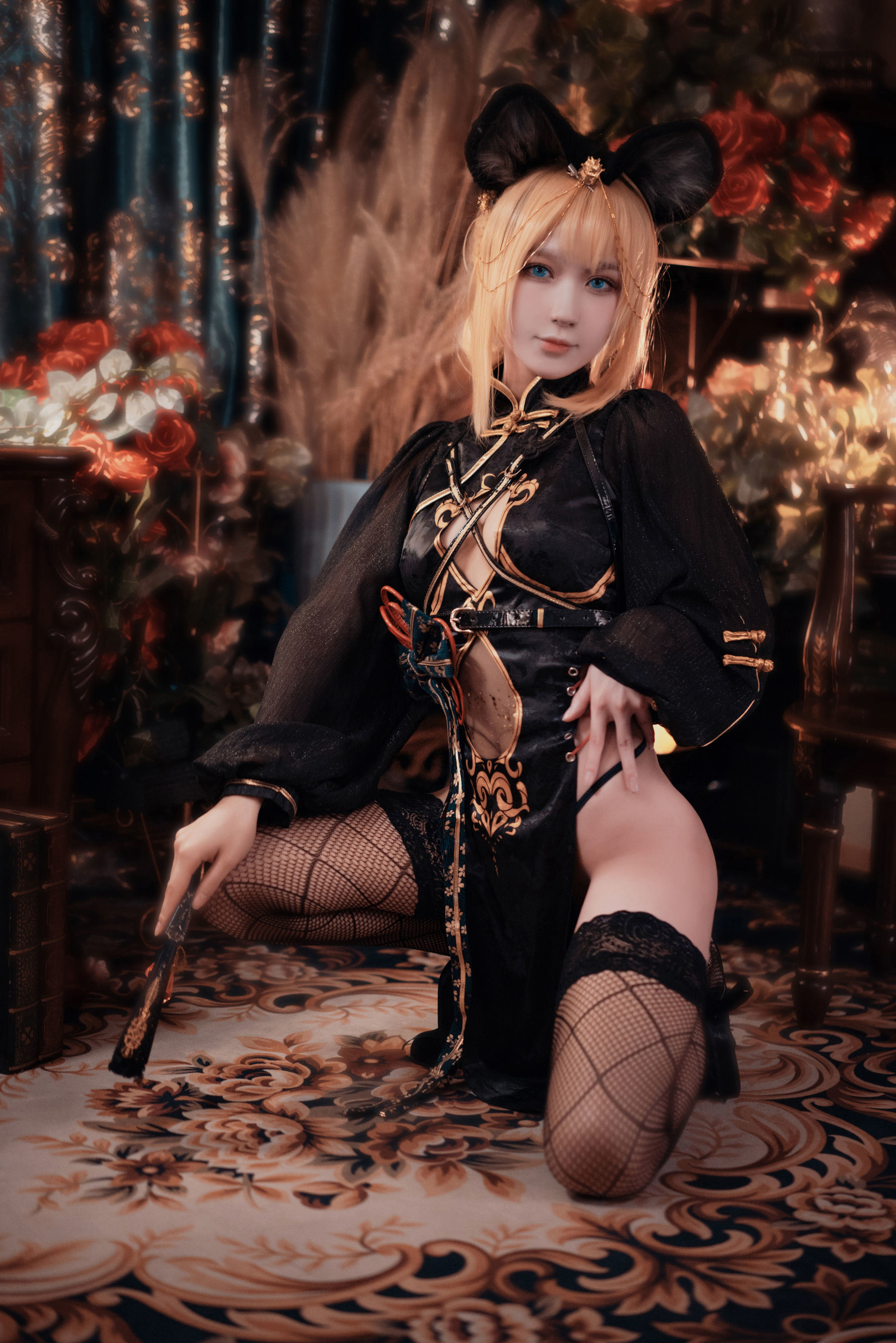 เน็ตไอดอลคอสเพลย์ภาพถ่าย] บล็อกเกอร์อนิเมะอาเปาก็เป็นกระต่ายสาว - เป็นของเฉพาะคุณชุดกี่เพ้า