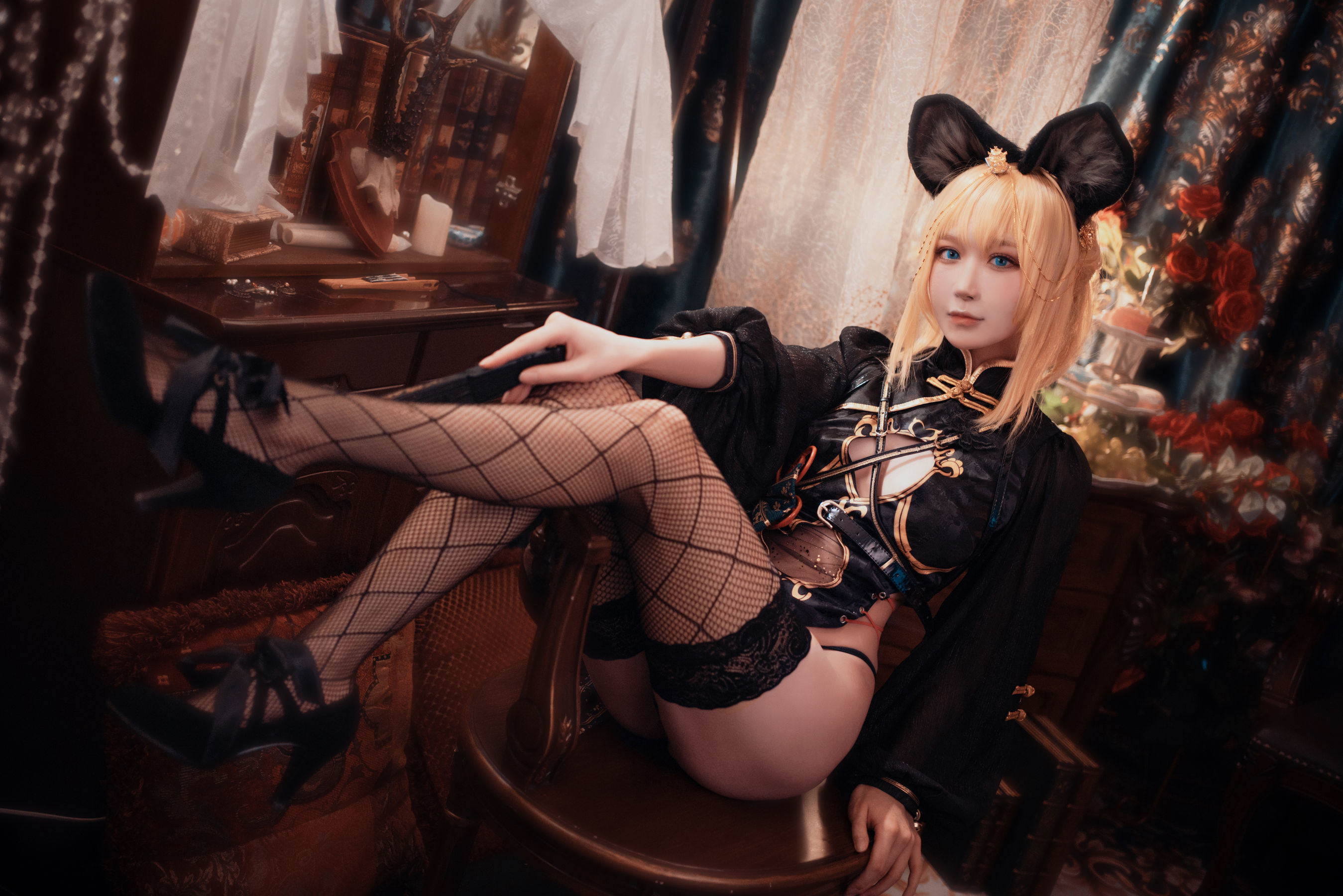 เน็ตไอดอลคอสเพลย์ภาพถ่าย] บล็อกเกอร์อนิเมะอาเปาก็เป็นกระต่ายสาว - เป็นของเฉพาะคุณชุดกี่เพ้า