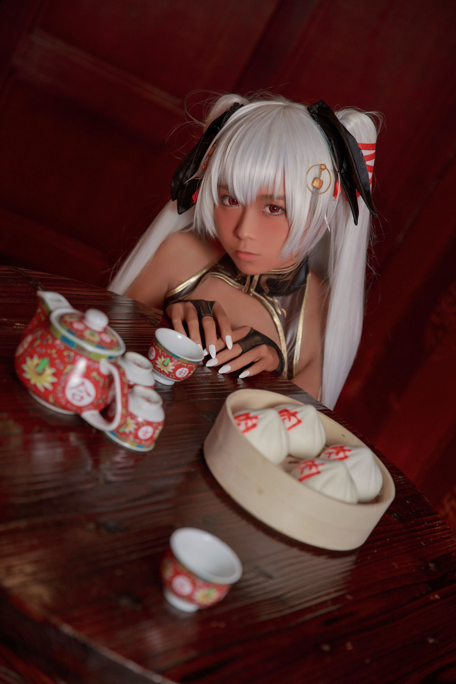 Ảnh chân dung COSER nổi tiếng] Blogger anime G44 sẽ không bị thương - Cô gái qipao màu nâu