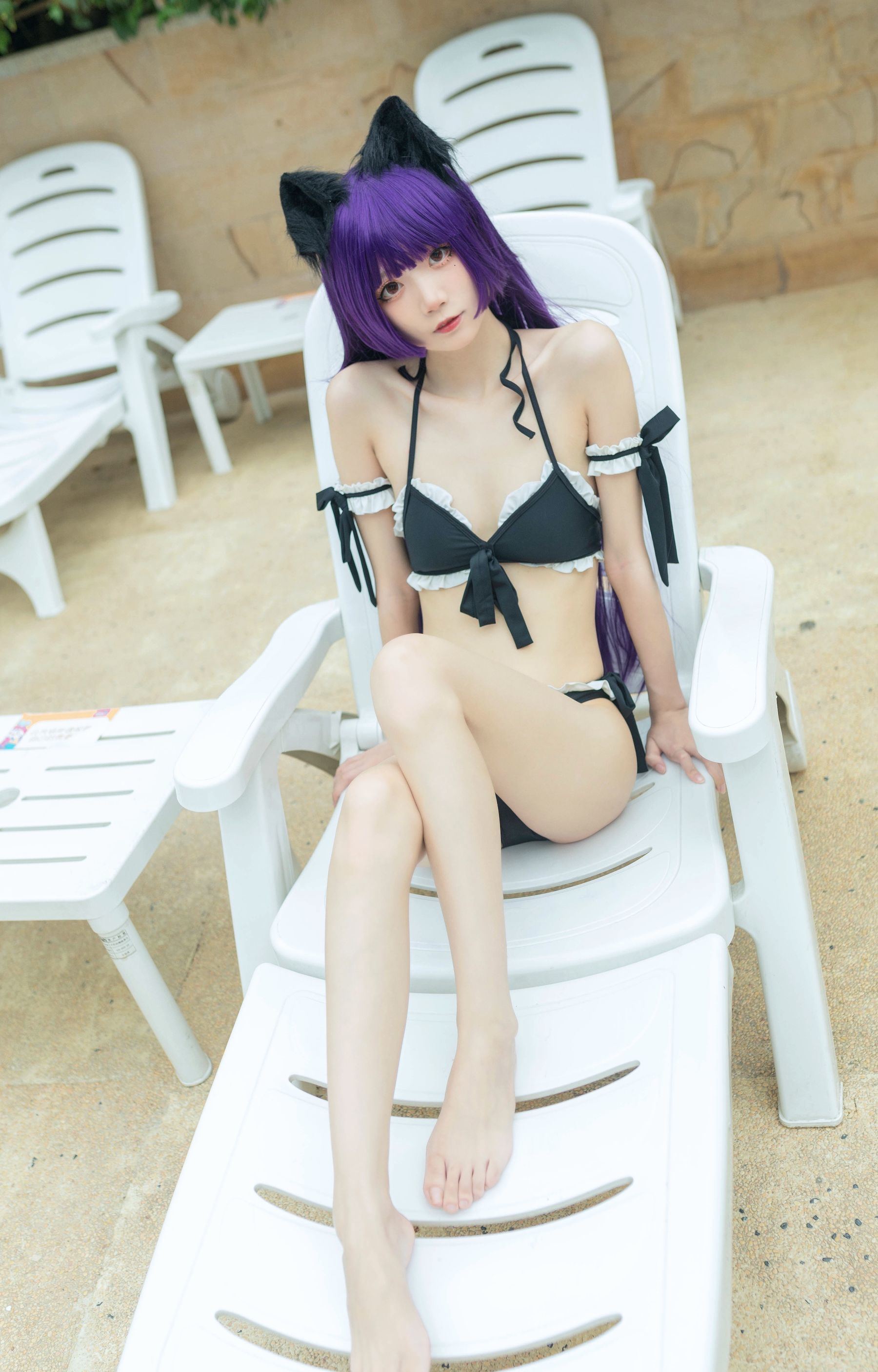 ネット有名人COSER写真集] 清純な少女五更百鬼 - 黒猫水着