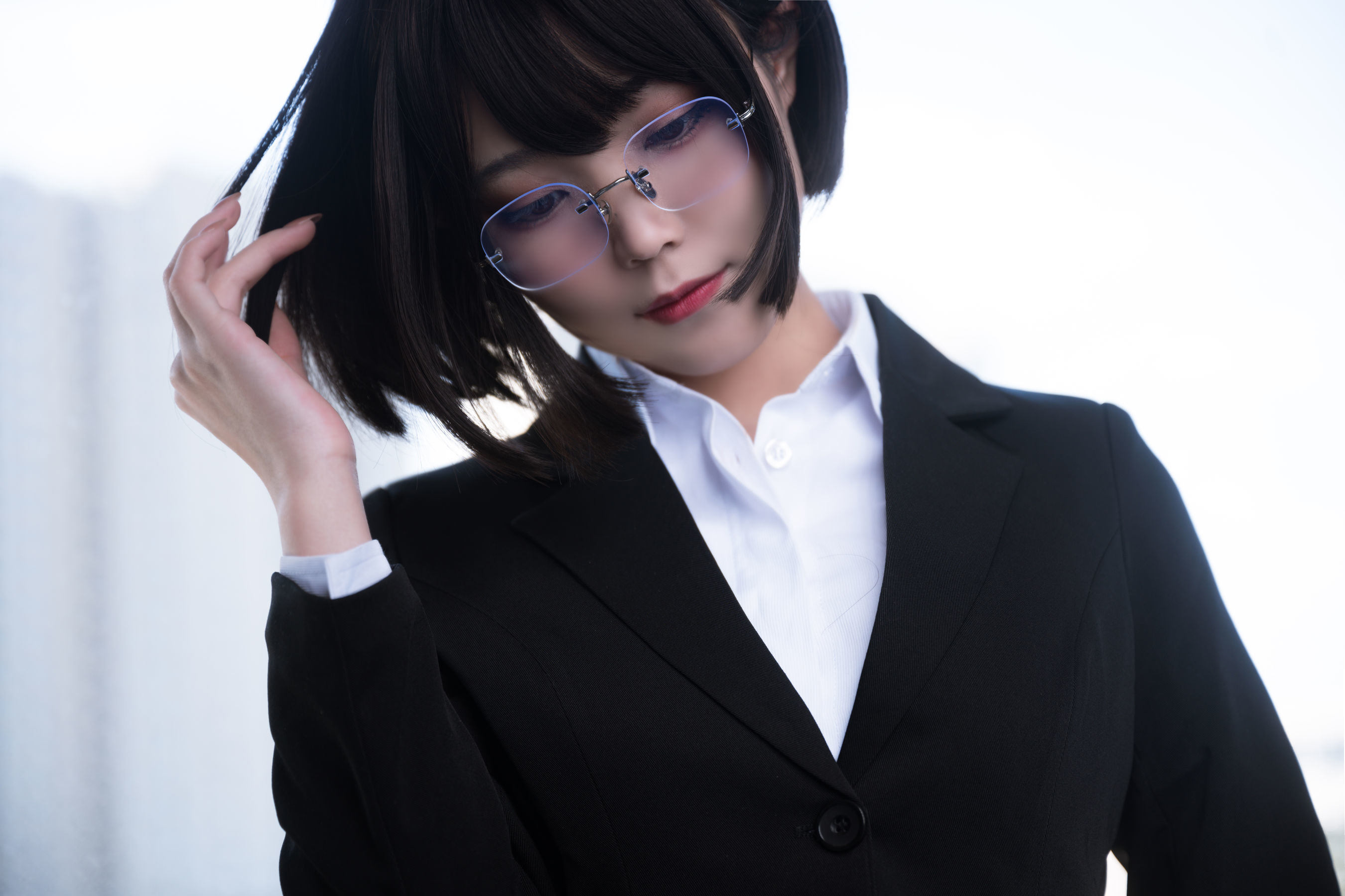 Internet Celebrity Coser Photo] Cosplay Wang Zhizi - Black Silk OL