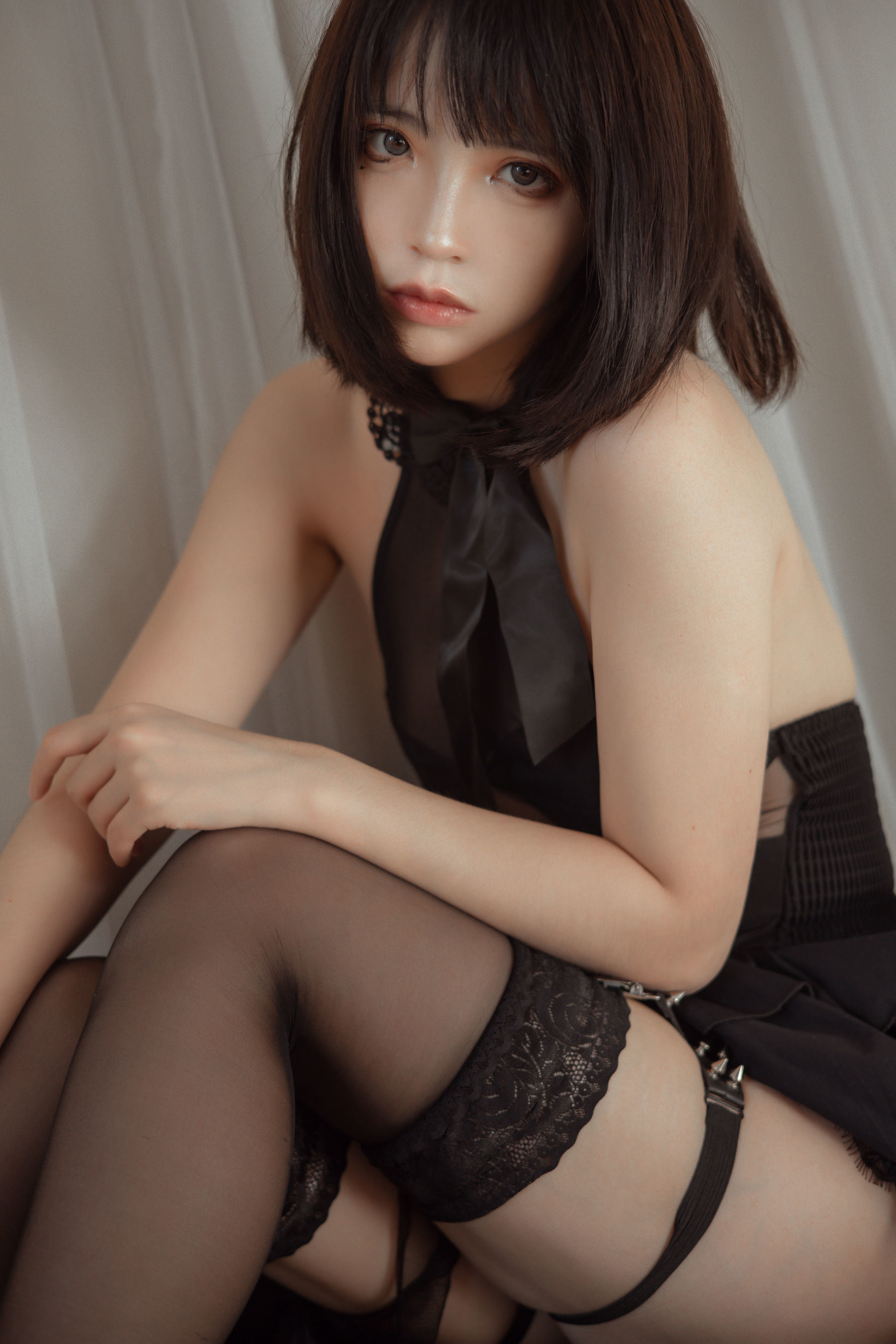 Internet Celebrity Cosplayer Photos] Feng Mao ss - Homestay Black Skirt