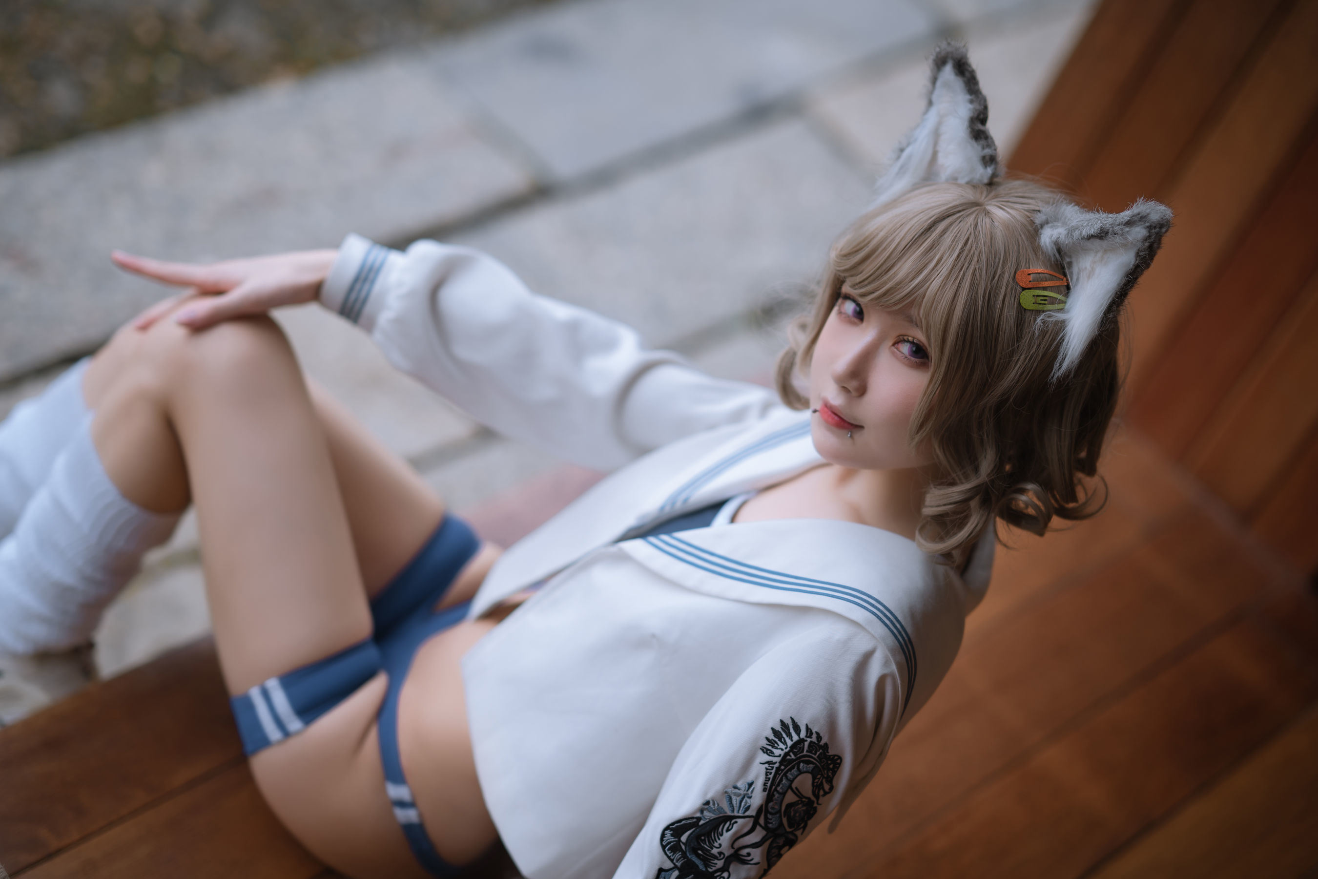 ネット有名人コスプレイヤー写真] アニメブロガー阿包もバニーガール - X型体操服