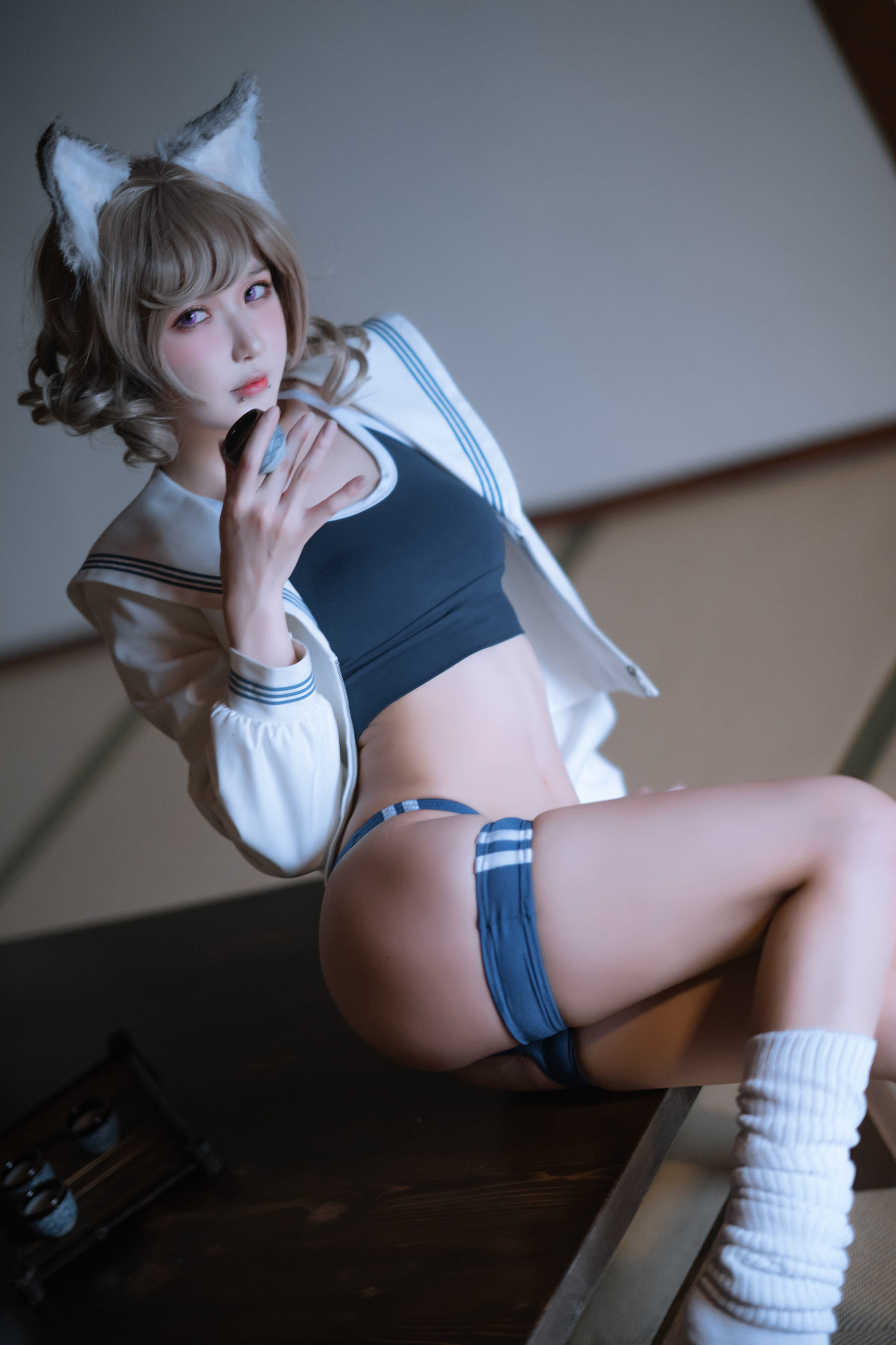 Ảnh Coser Net Hồng] Blogger Anime A Bao Cũng Là Thỏ Nữ - Đồ Thể Dục Hình X
