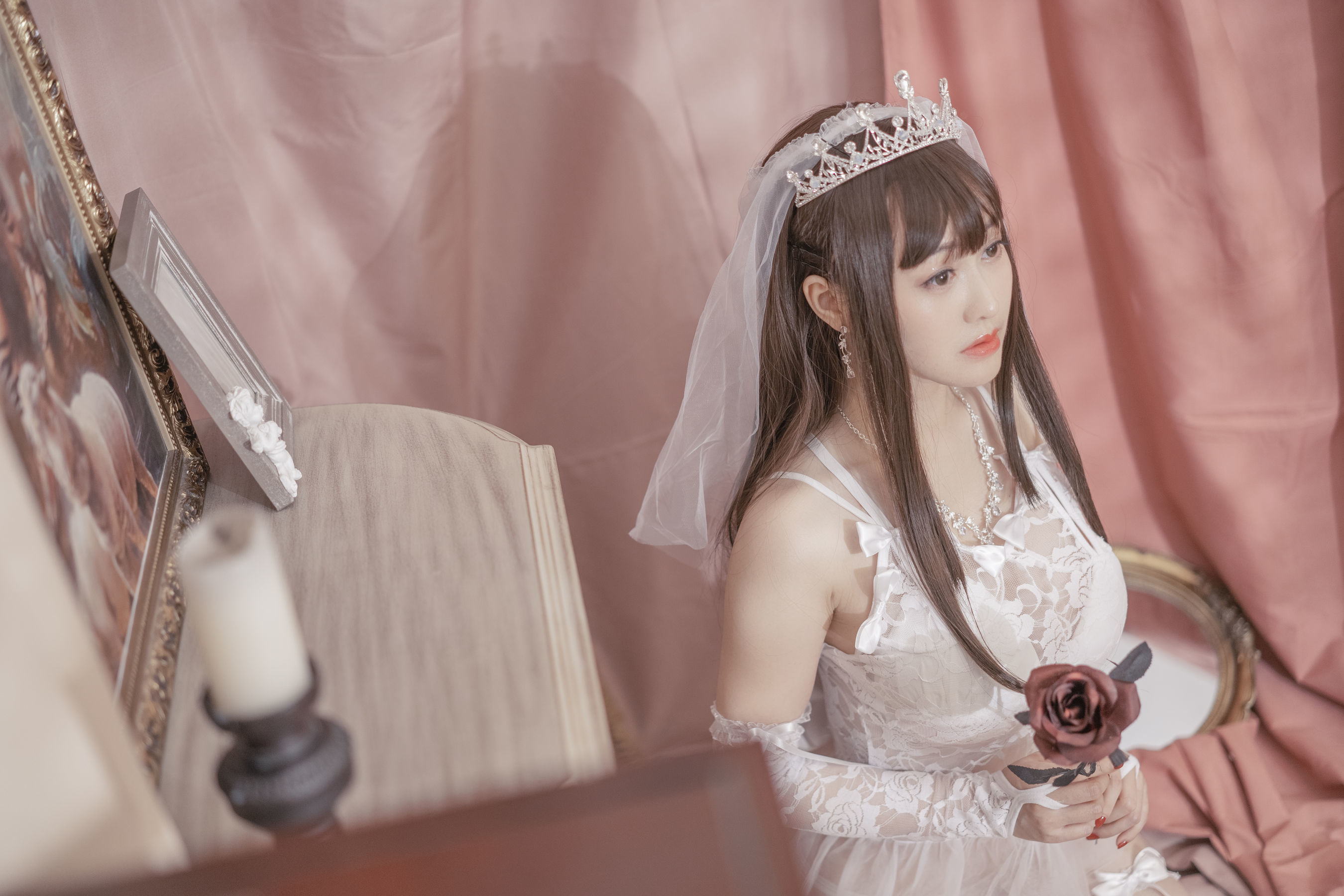 網紅COSER寫真] 動漫博主脫尾巴水樹 - 婚紗