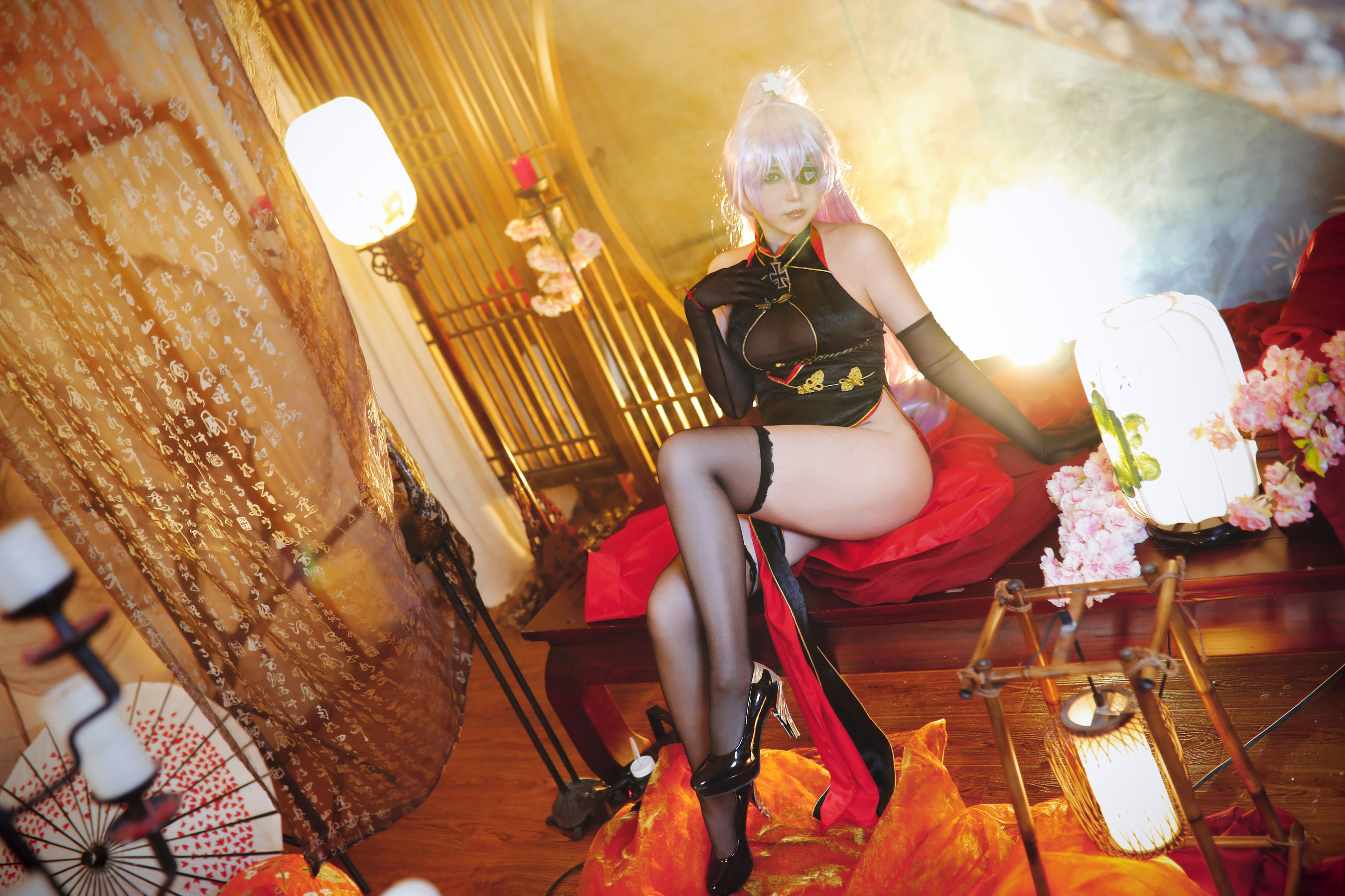 Ảnh chụp Coser Ngôi sao mạng] Xiao Rong Zi Gu Gu Gu - Scharnhorst Áo cờ