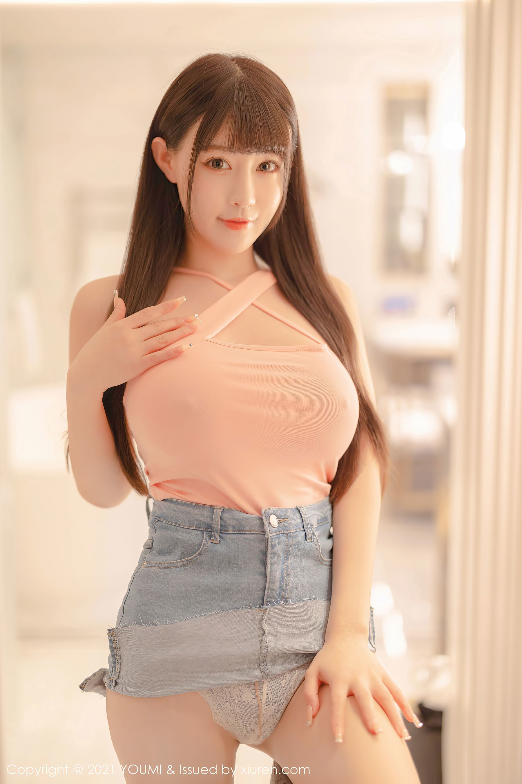 ユミーフェイYouMi] Vol.649 ジュカーエルFlower - 魅力あふれる動人的なピンクで柔らかな美人