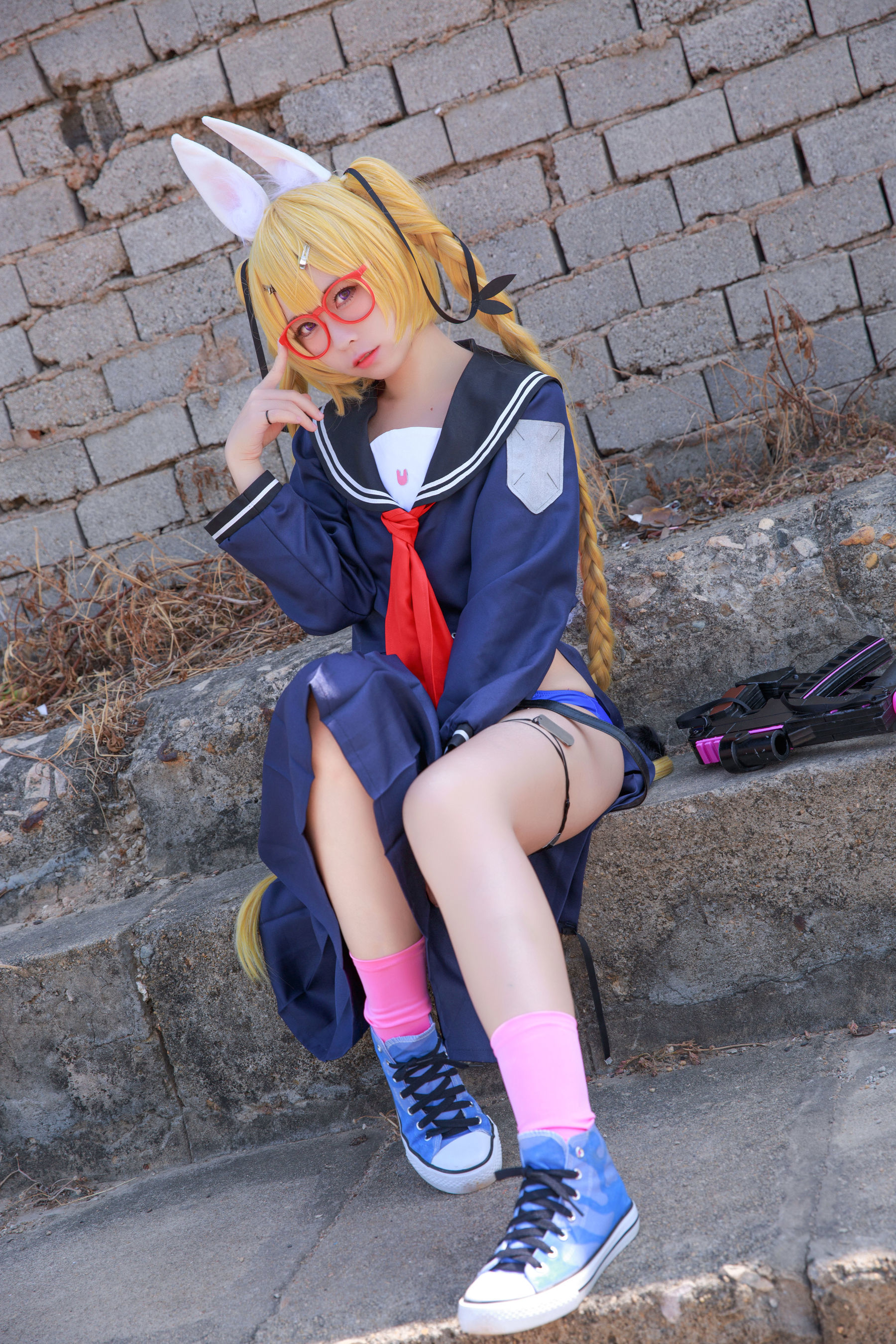 Ảnh Coser Của Người Nổi Tiếng Mạng] Blogger Anime G44 Sẽ Không Bị Thương - Xoáy Lốc Trường Phục